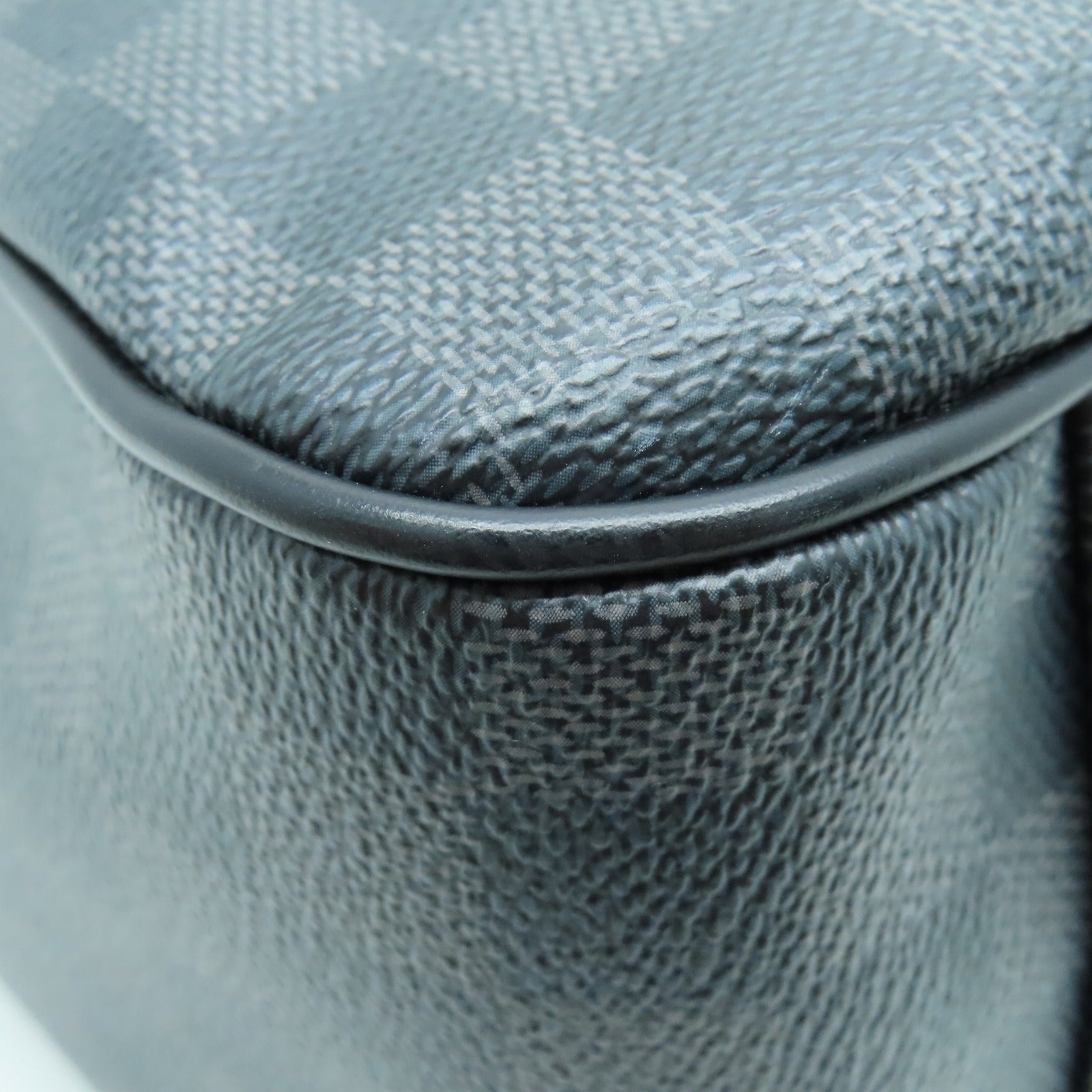 LOUIS VUITTON Damier Graphite Tadao銀扣手挽肩背兩用袋黑色灰色