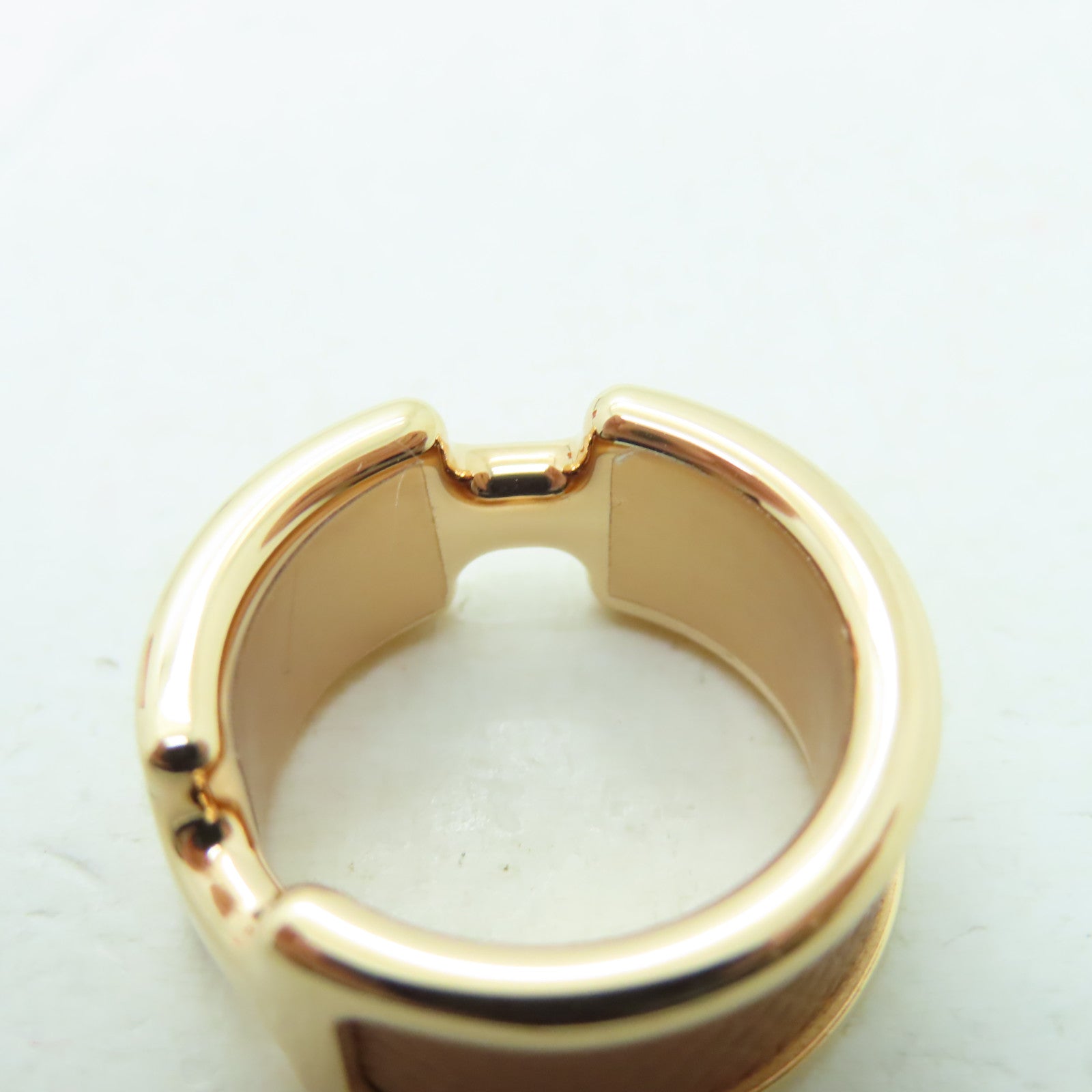 HERMES 金屬Olympe Ring戒指金色US#5
