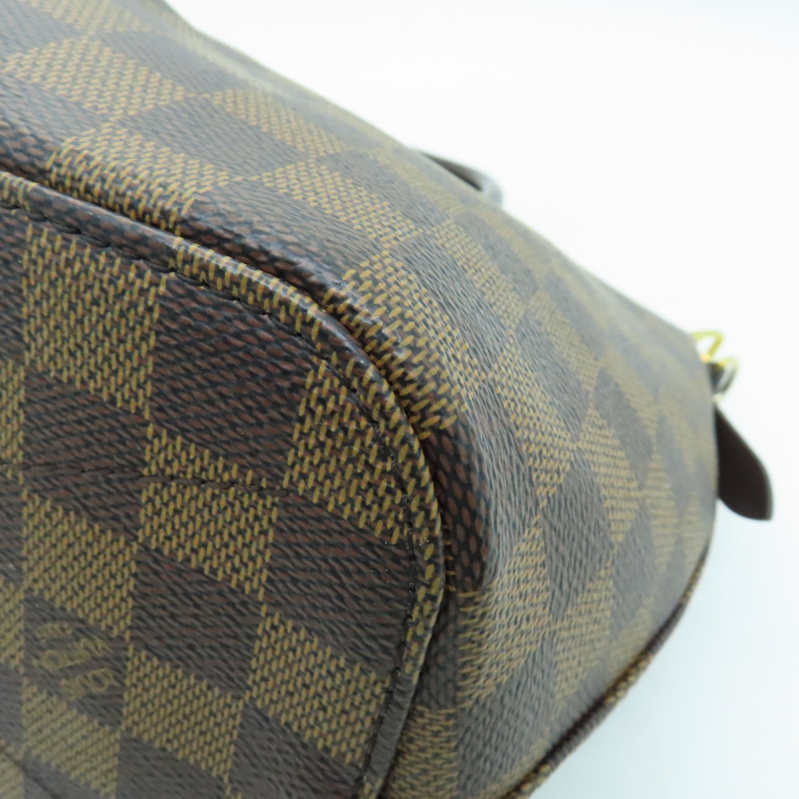 LOUIS VUITTON Damier Siena PM gold buckle shoulder shoulder bag brown