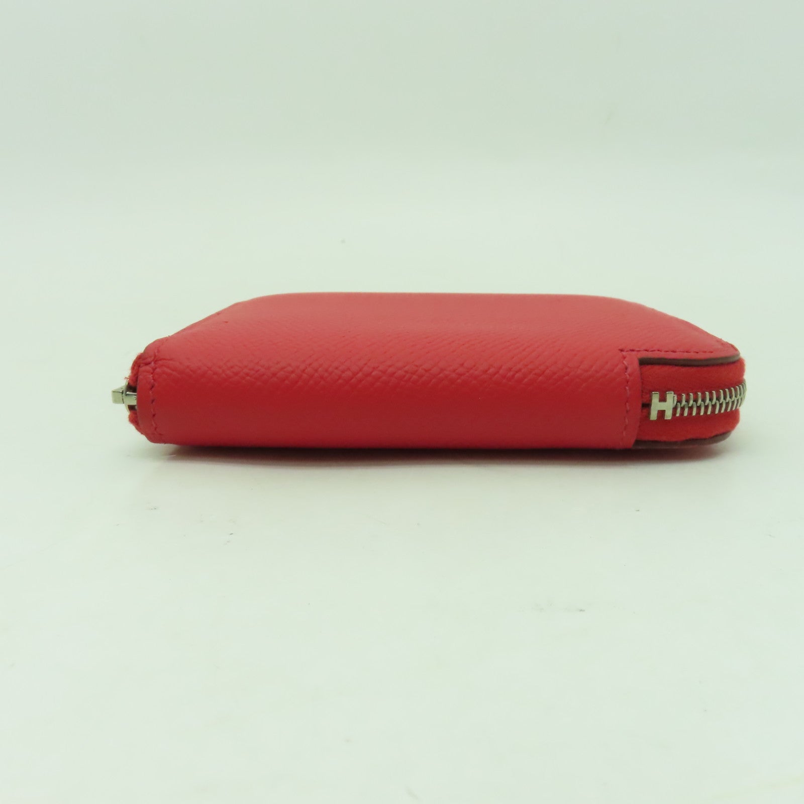 HERMES Epsom皮革Azap Sikin銀扣錢包紅色