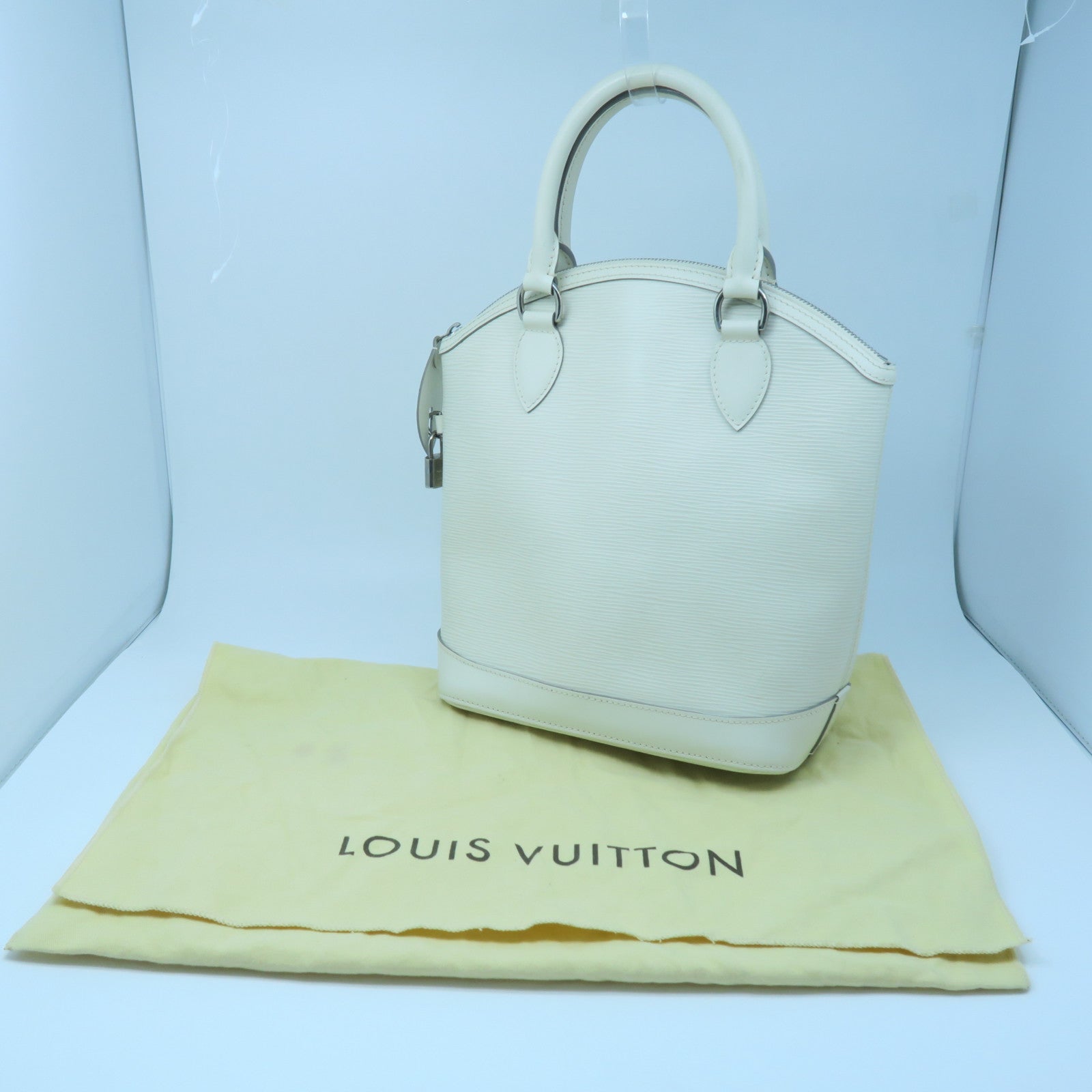 LOUIS VUITTON 【激減優惠】Epi Lock It Hand銀扣手挽袋白色