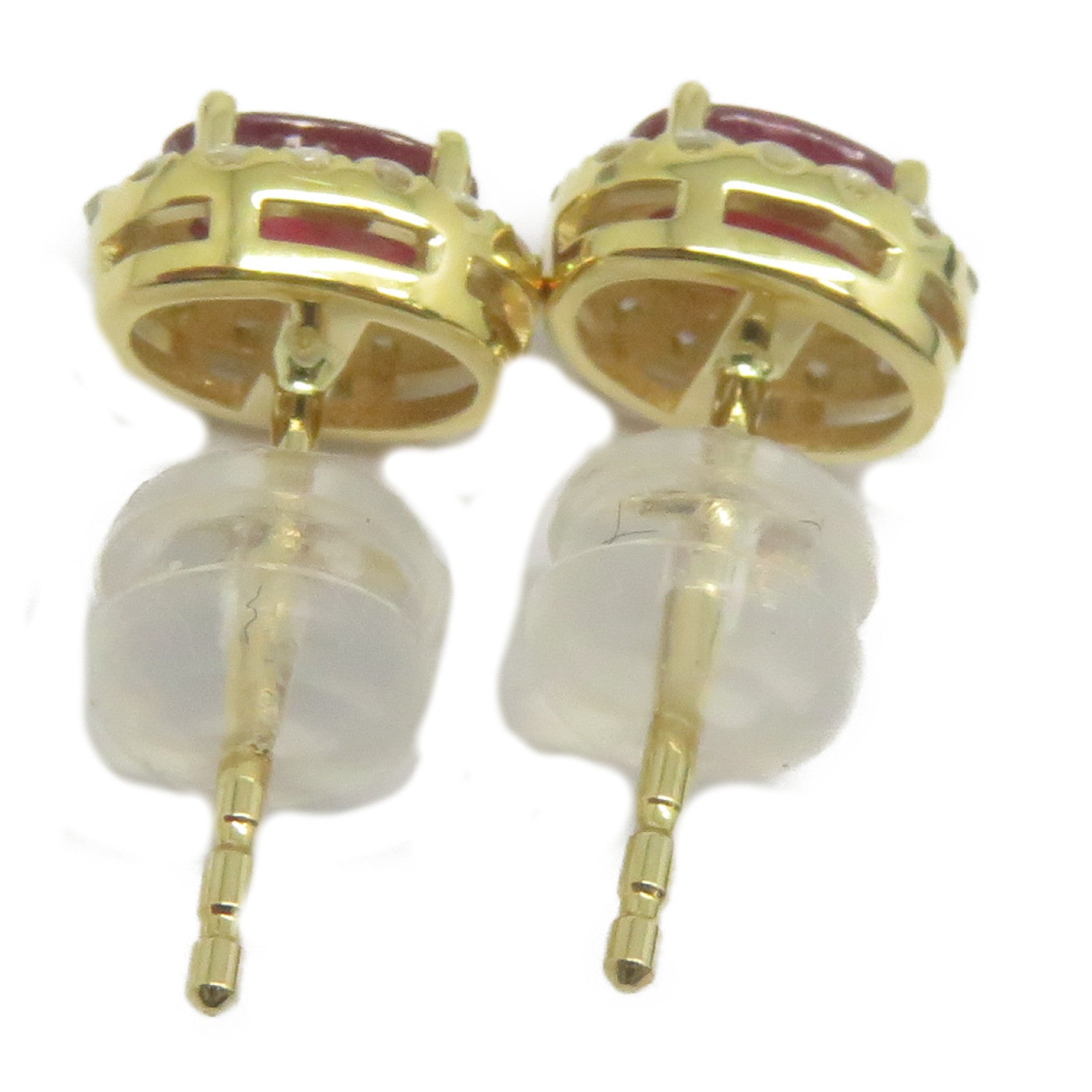 JEWELRY 18K黃金Ruby Diamond Earrings 0.66ct紅寶石/0.16ct鑽石耳環