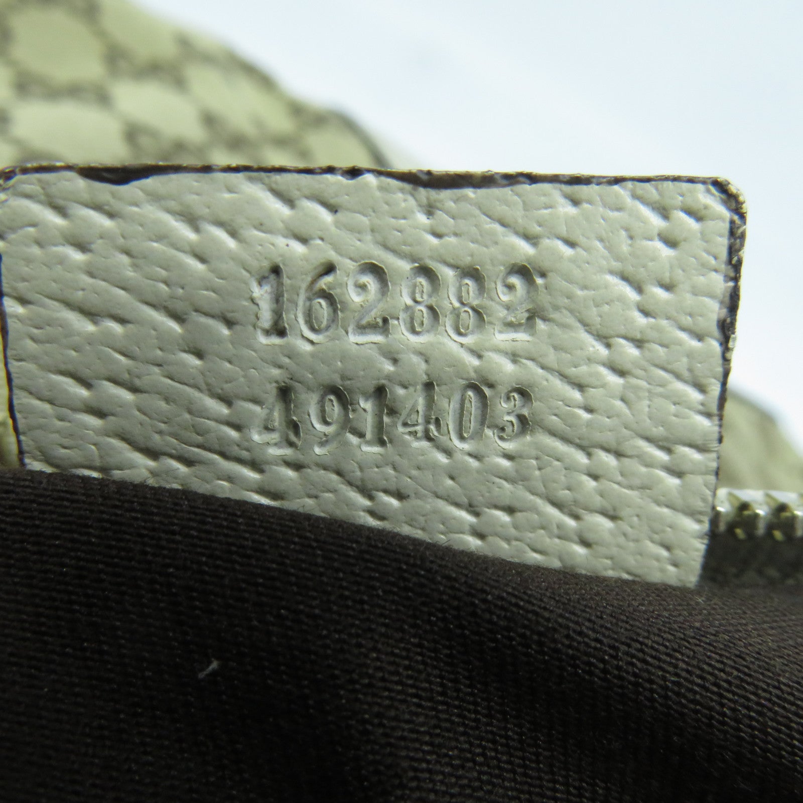 GUCCI 帆布/牛皮皮革Shoulder Bag金扣肩背袋啡色/白色