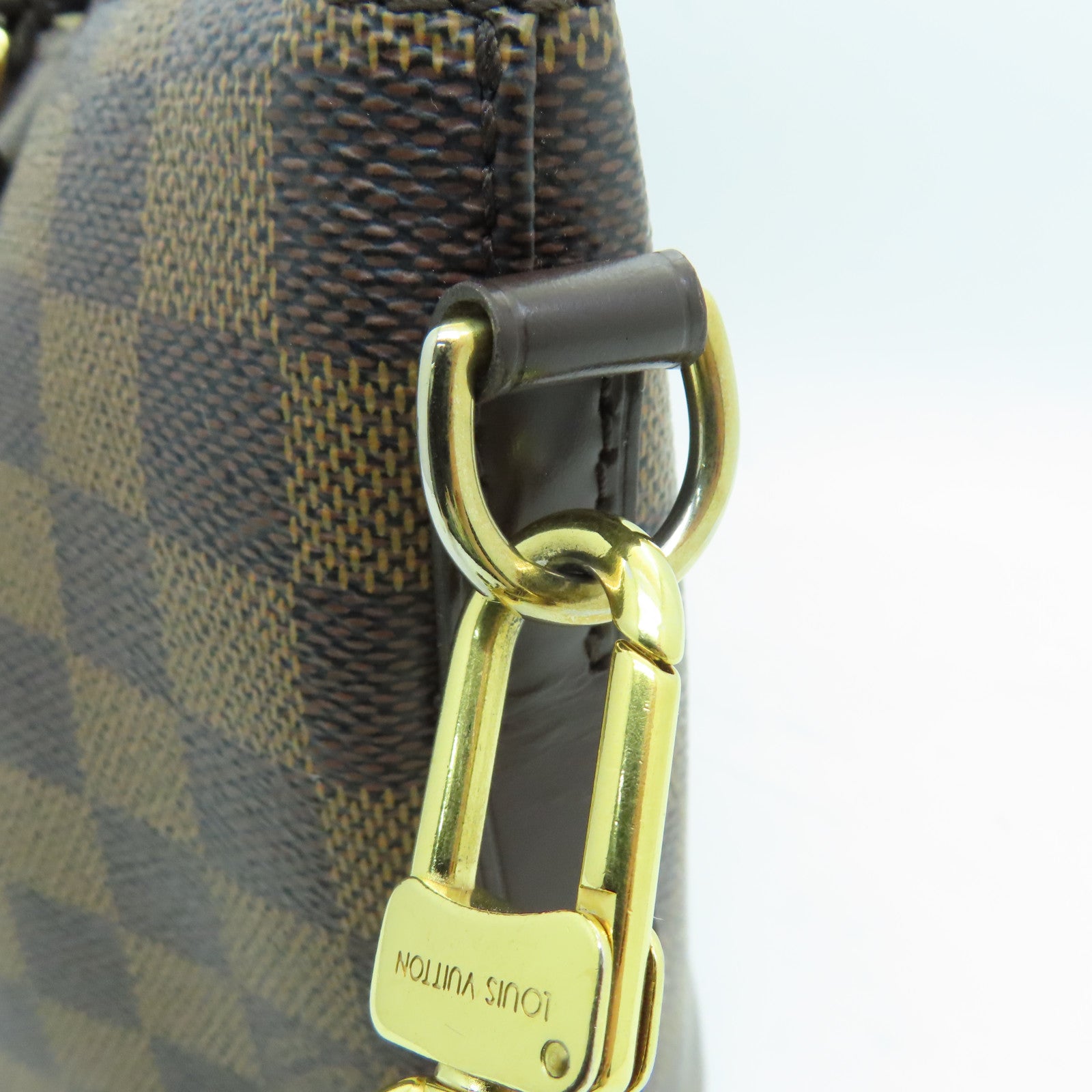 LOUIS VUITTON Damier Siena PM gold buckle shoulder shoulder bag brown