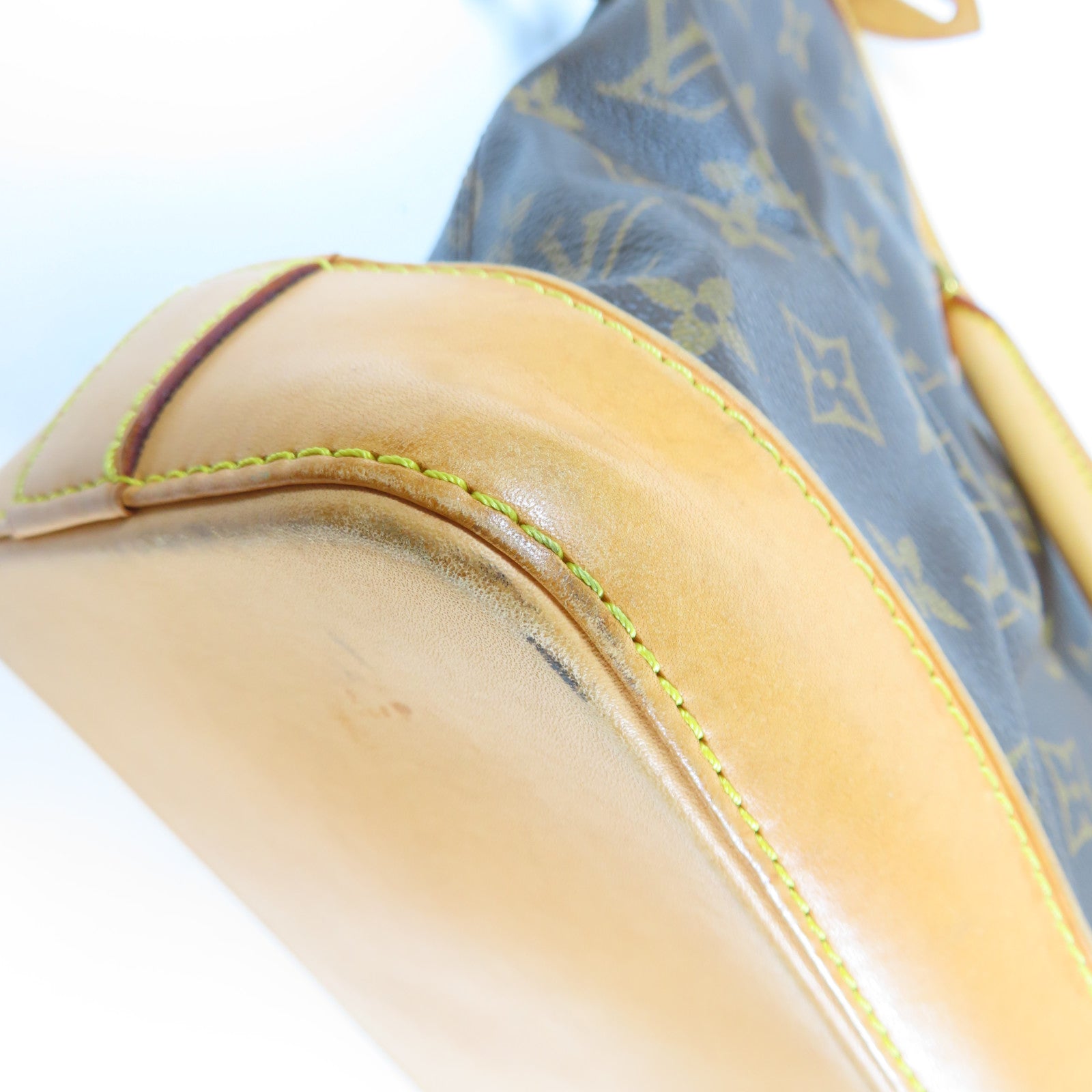 LOUIS VUITTON Monogram Lockit Horizontal金扣手挽袋啡色