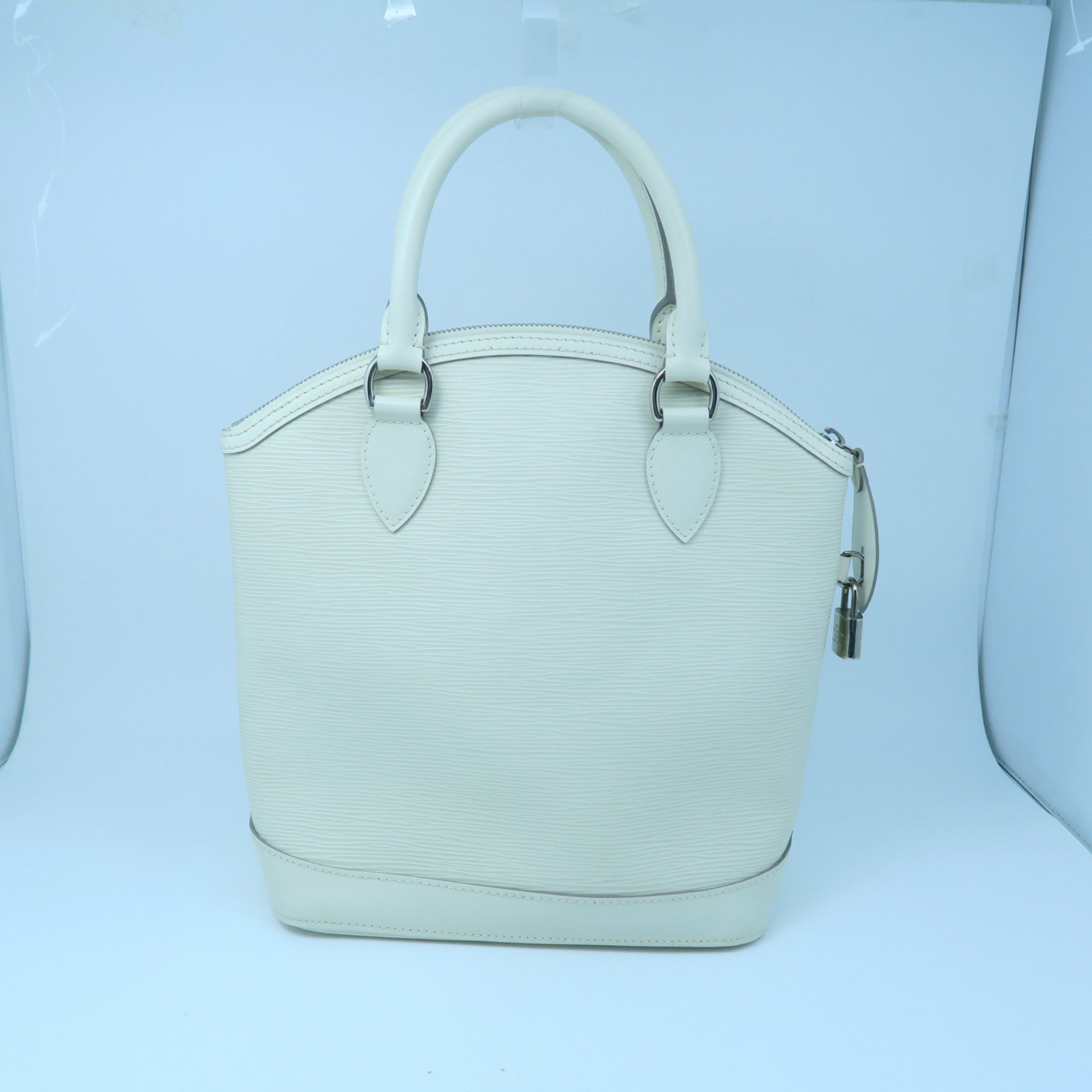 LOUIS VUITTON 【激減優惠】Epi Lock It Hand銀扣手挽袋白色