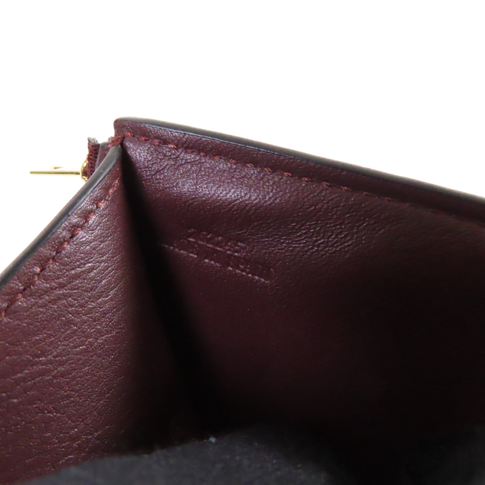 LOEWE 牛皮皮革Vertical Small wallet金扣短錢包紫色