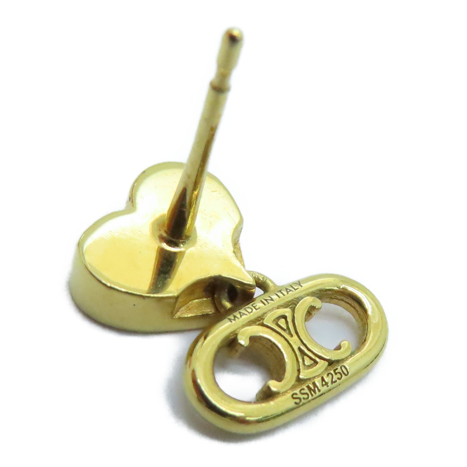 CELINE 金屬Heart Earrings耳環金色