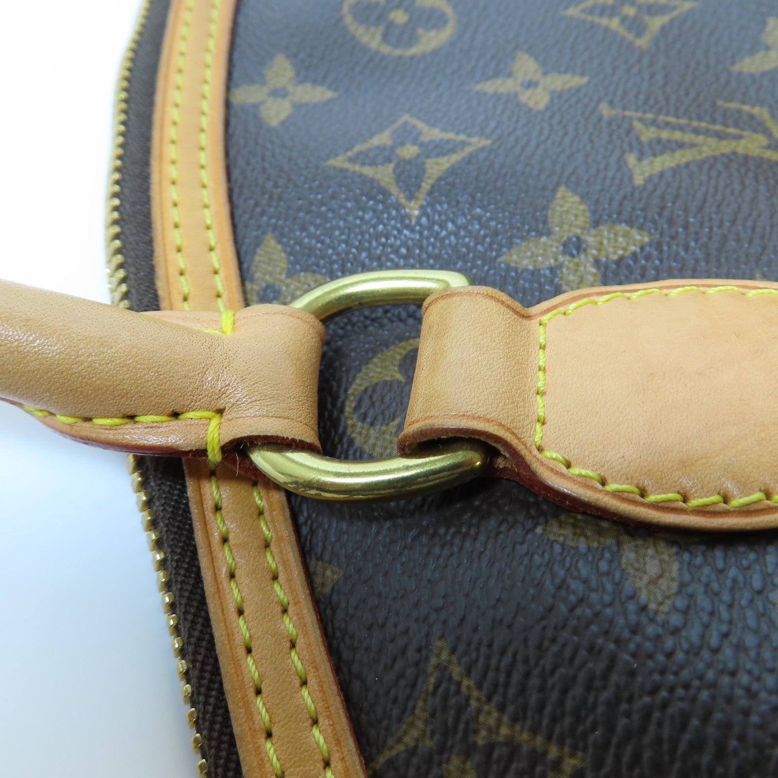 LOUIS VUITTON Monogram Lockit Horizontal金扣手挽袋啡色
