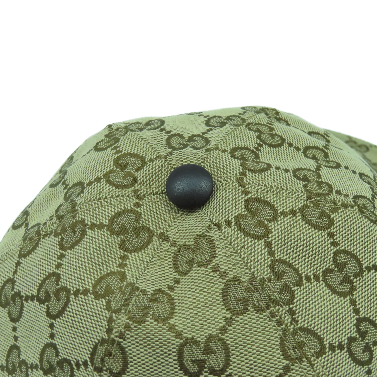 GUCCI GG帆布Cap金扣帽子啡色