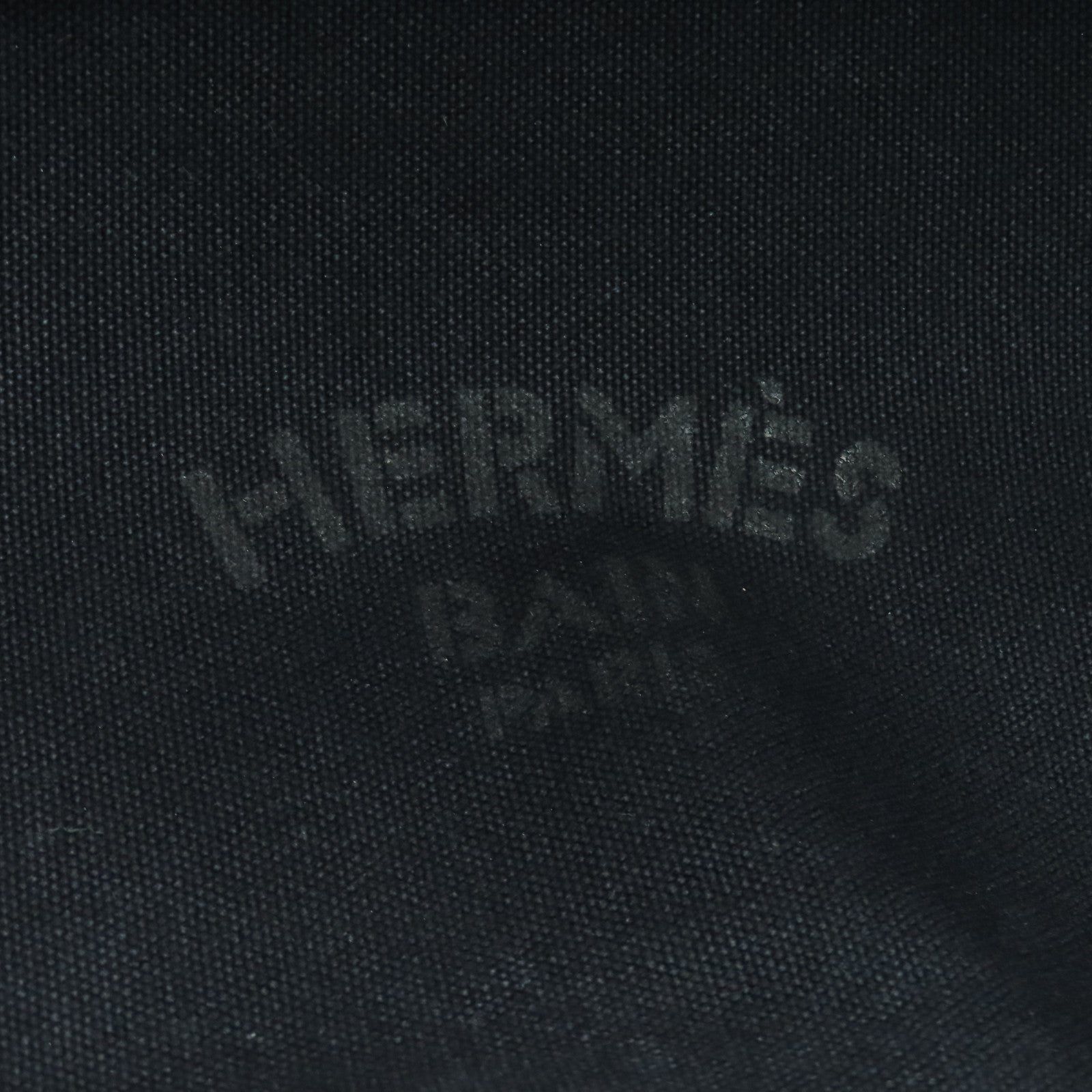 HERMES 帆布Tote Bag银扣手挽袋黑色