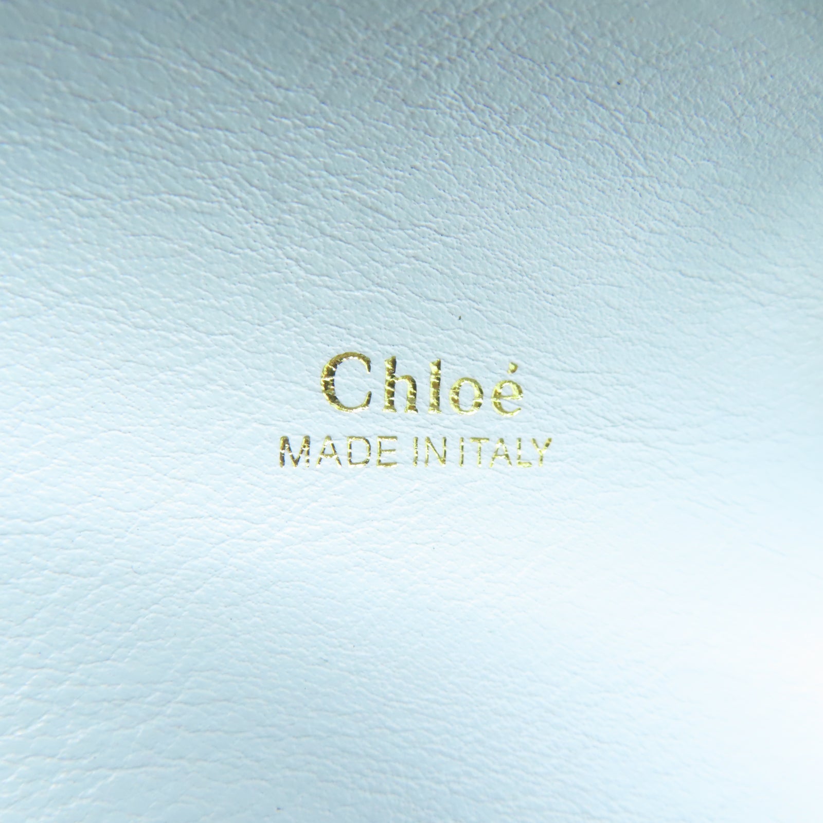 Chloe 牛皮皮革Shoulder Bag金扣鏈帶肩背袋灰色