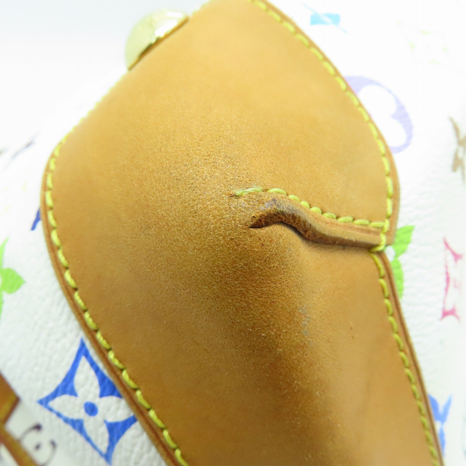 LOUIS VUITTON Monogram Multicolore Ursula金扣肩背袋白色彩色