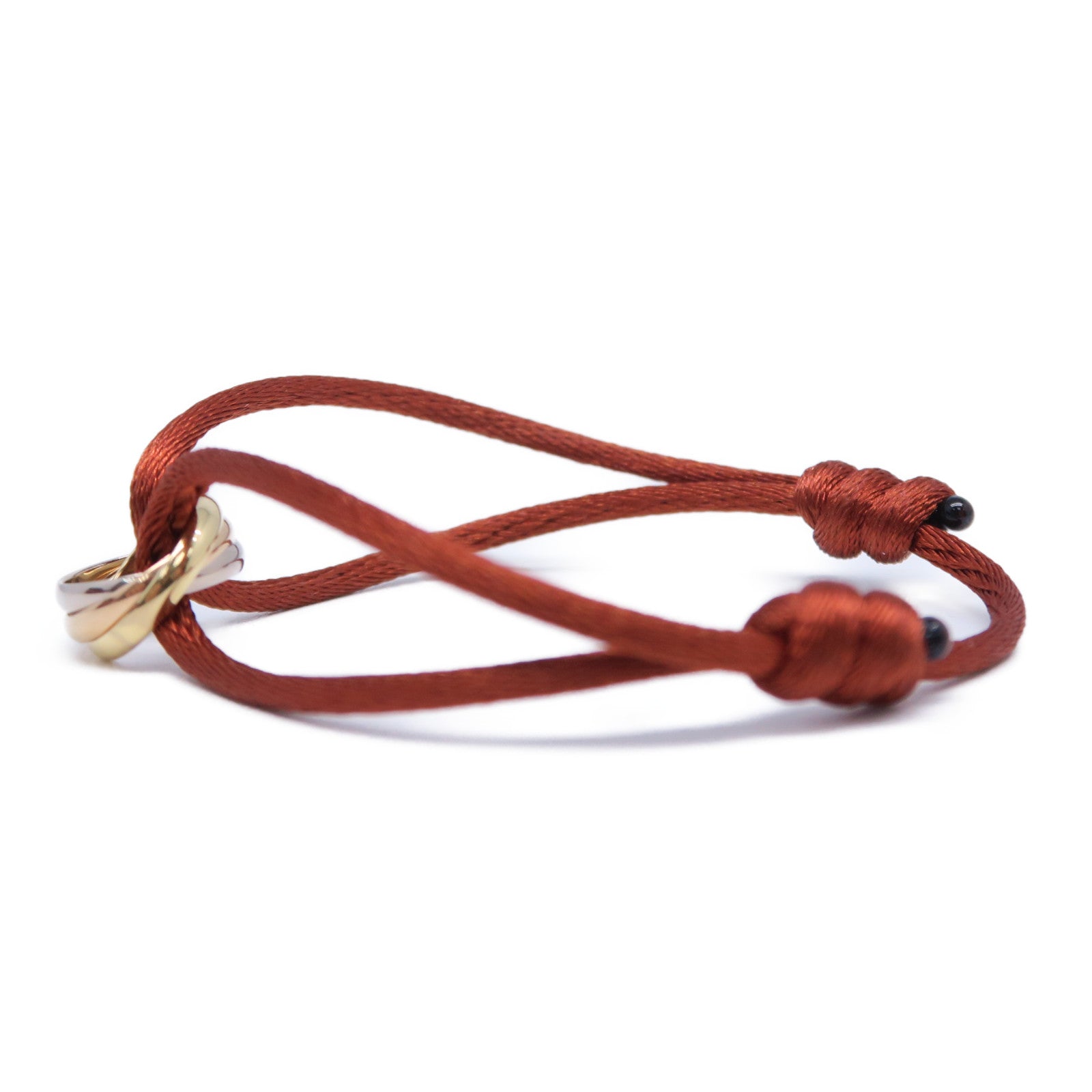 CARTIER 【激減優惠】18K白金/黃金Trinity Bracelet手鐲啡色
