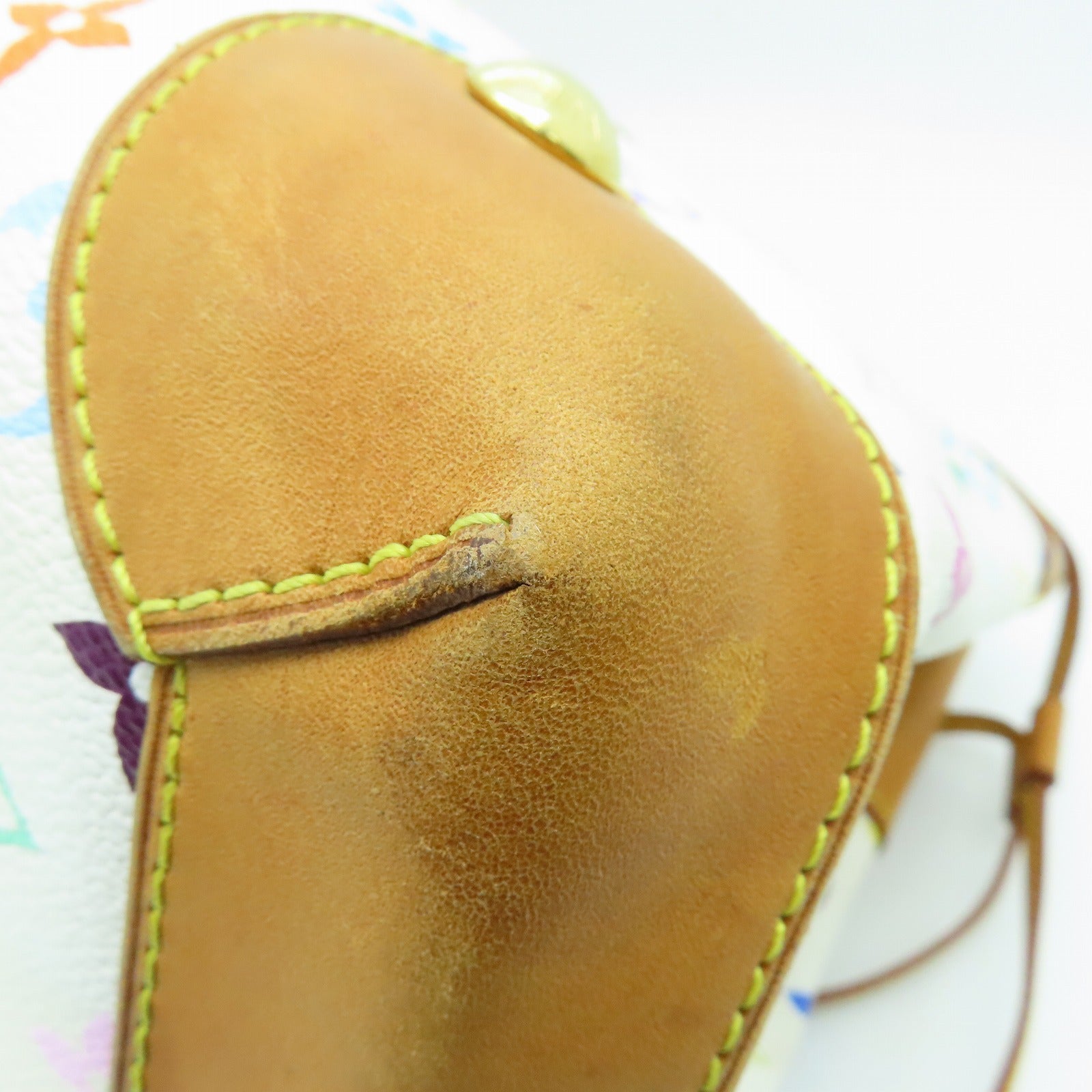 LOUIS VUITTON Monogram Multicolore Ursula金扣肩背袋白色彩色