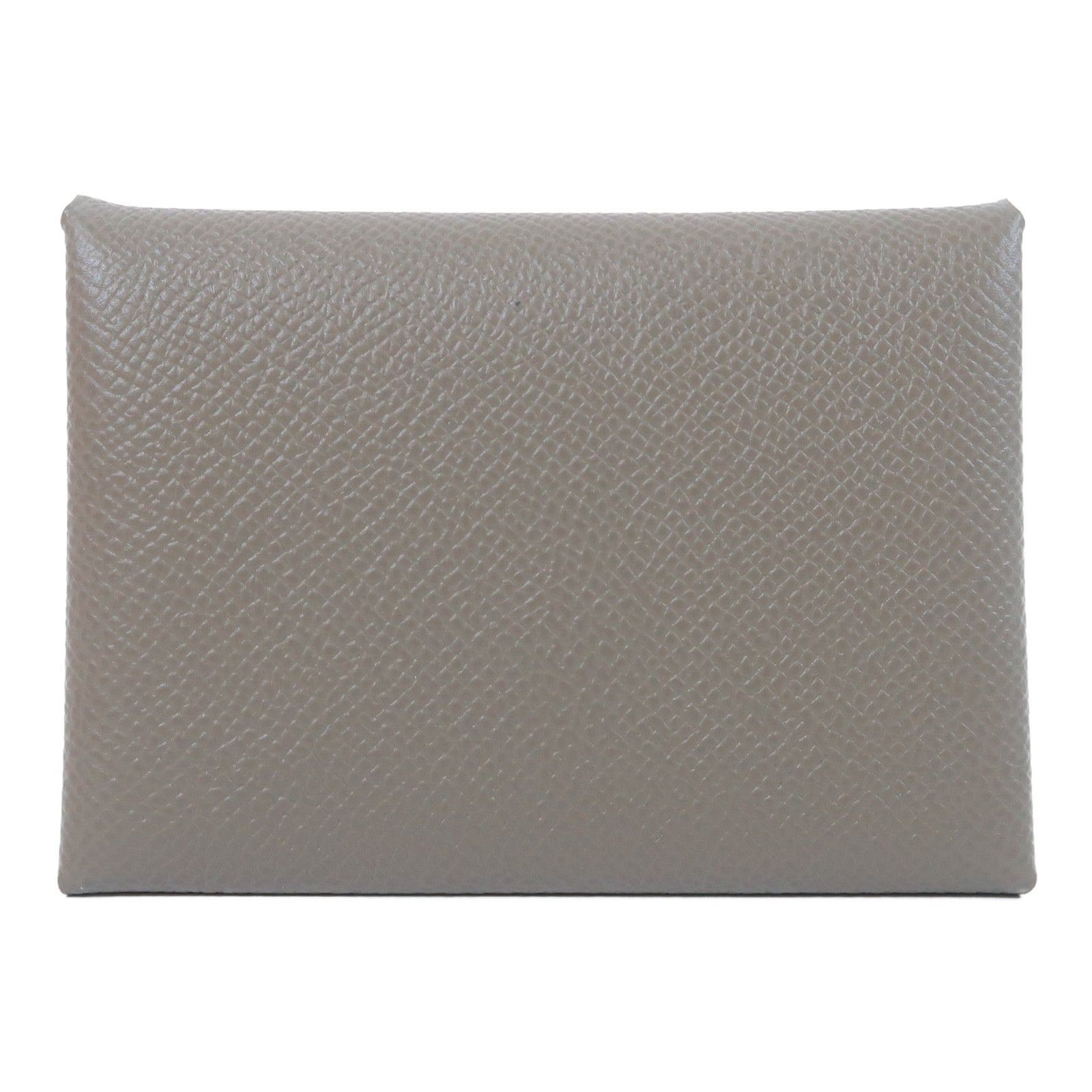 HERMES Epsom皮革Calvi Duo銀扣卡片套Gris Tourterelle斑鳩灰色