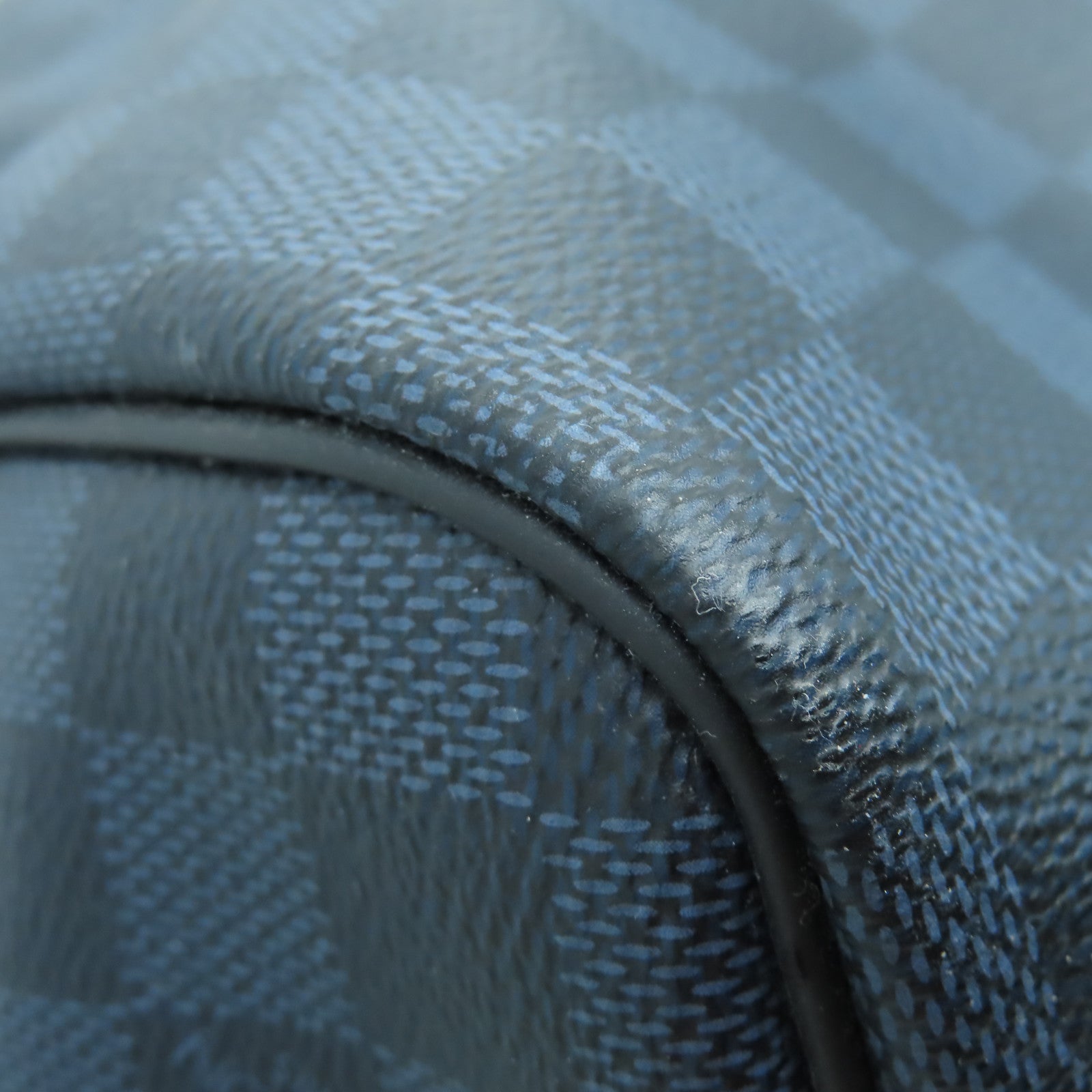 LOUIS VUITTON Damier Keepall 55 Bandoulie金扣手挽肩背兩用袋藍色/黑色
