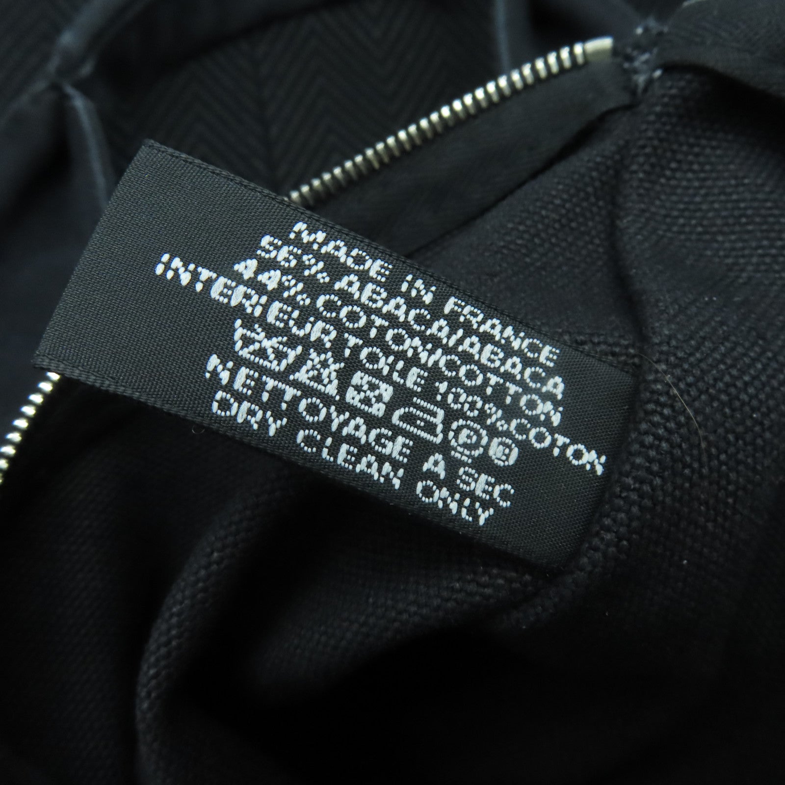 HERMES 帆布Tote Bag银扣手挽袋黑色
