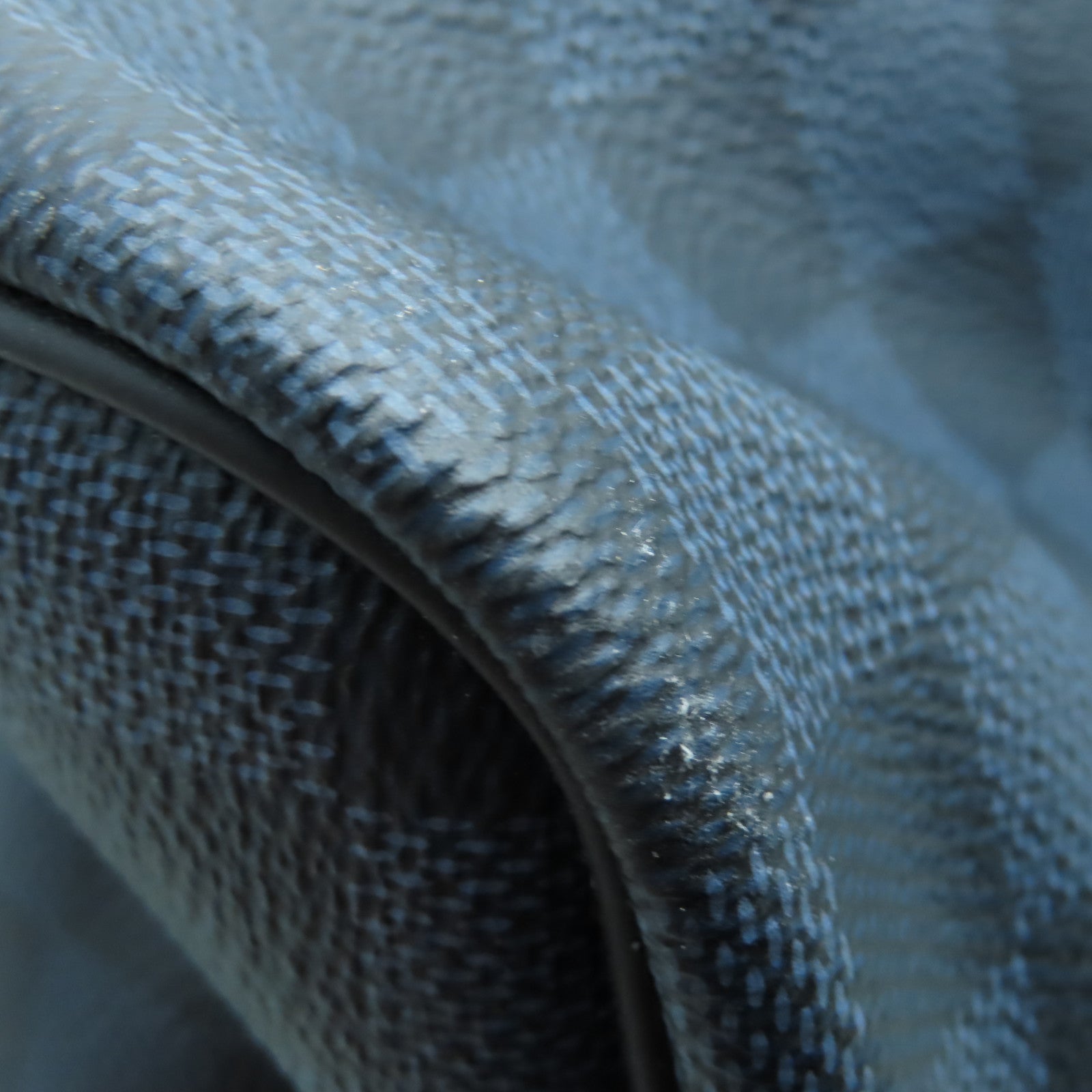 LOUIS VUITTON Damier Keepall 55 Bandoulie金扣手挽肩背兩用袋藍色/黑色