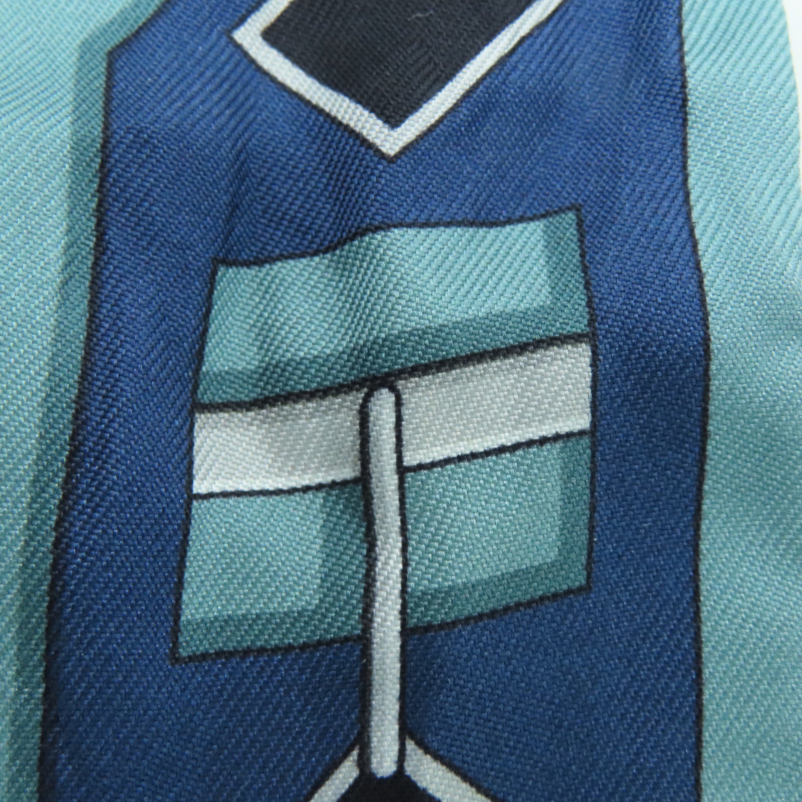 HERMES 絲質Twilly絲巾藍色