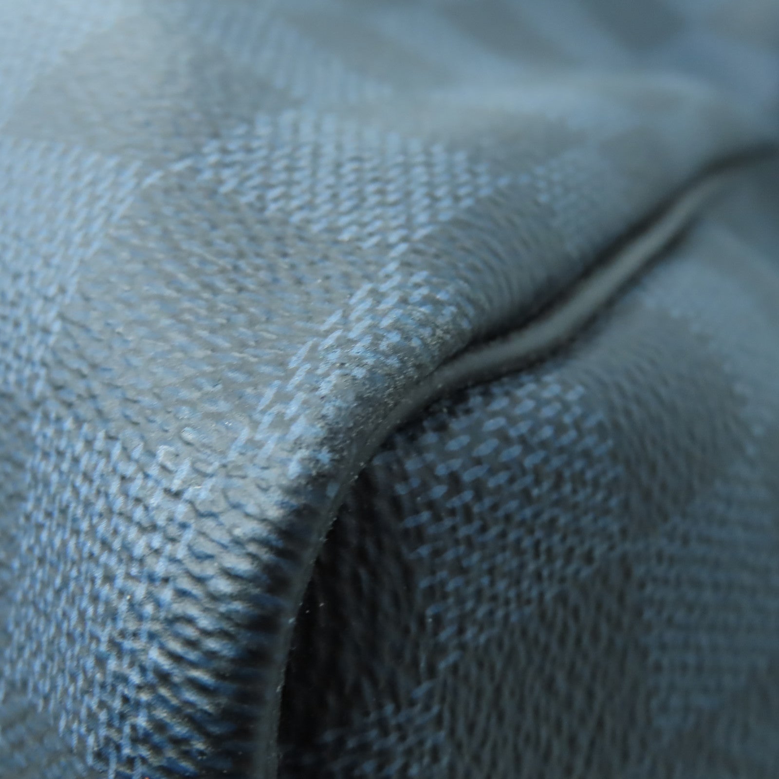 LOUIS VUITTON Damier Keepall 55 Bandoulie金扣手挽肩背兩用袋藍色/黑色