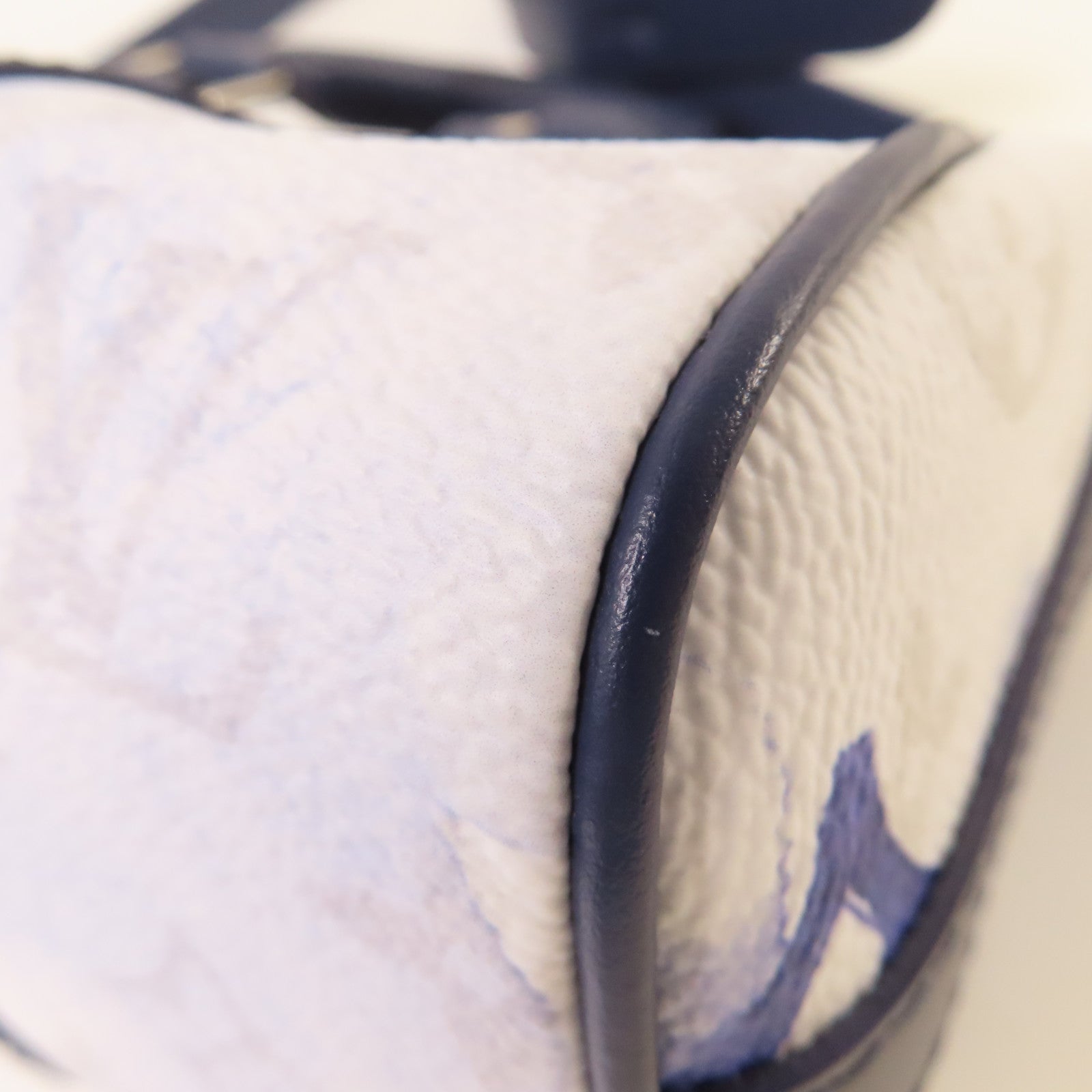LOUIS VUITTON Monogram Watercolor Keepall XS 2Way Shoulder Bag銀扣手挽肩背兩用袋白色/藍色