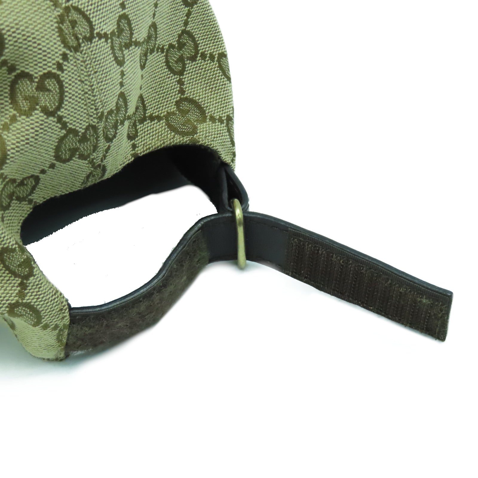 GUCCI GG帆布Cap金扣帽子啡色