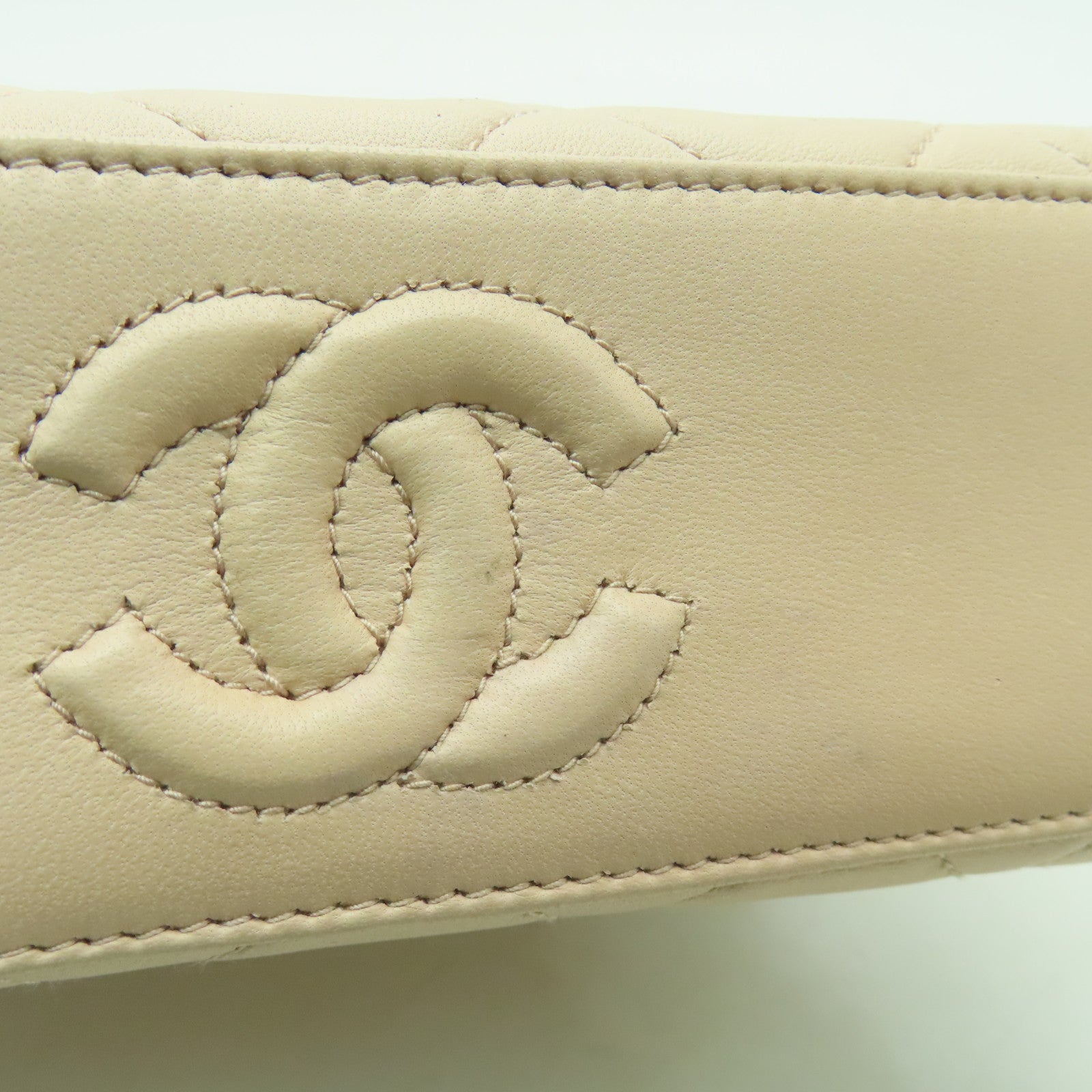 CHANEL 【激減優惠】菱格羊皮皮革Chain Shoulder金扣鏈帶肩背袋粉紅色