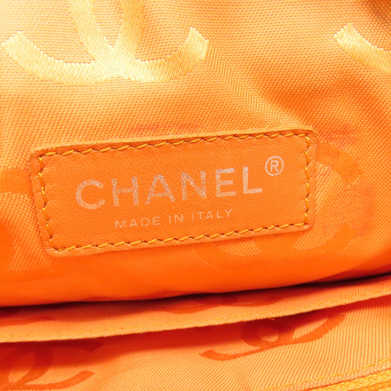 CHANEL rhombic cowhide leather / snakeskin leather Cambon Tote Bag silver buckle handle bag khaki