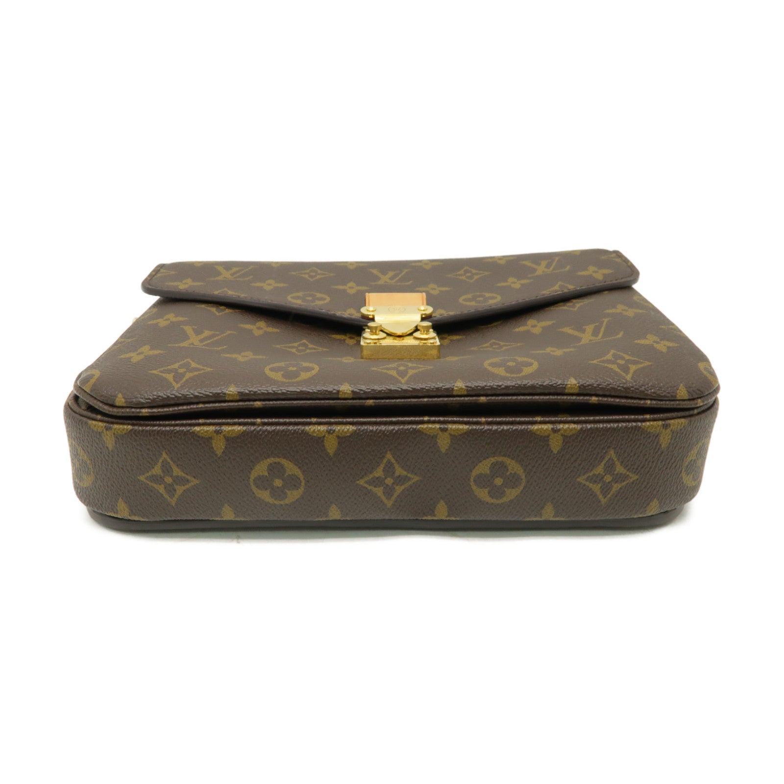 LOUIS VUITTON Monogram Pochette Metis MM金扣手挽肩背兩用袋棕色