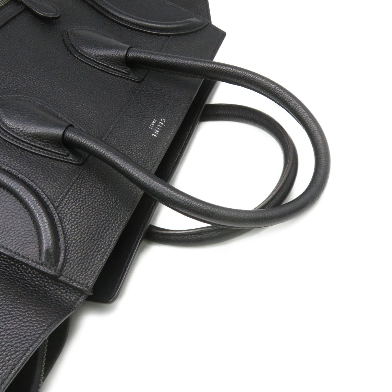 CELINE 牛皮皮革Mini Luggage手挽袋黑色