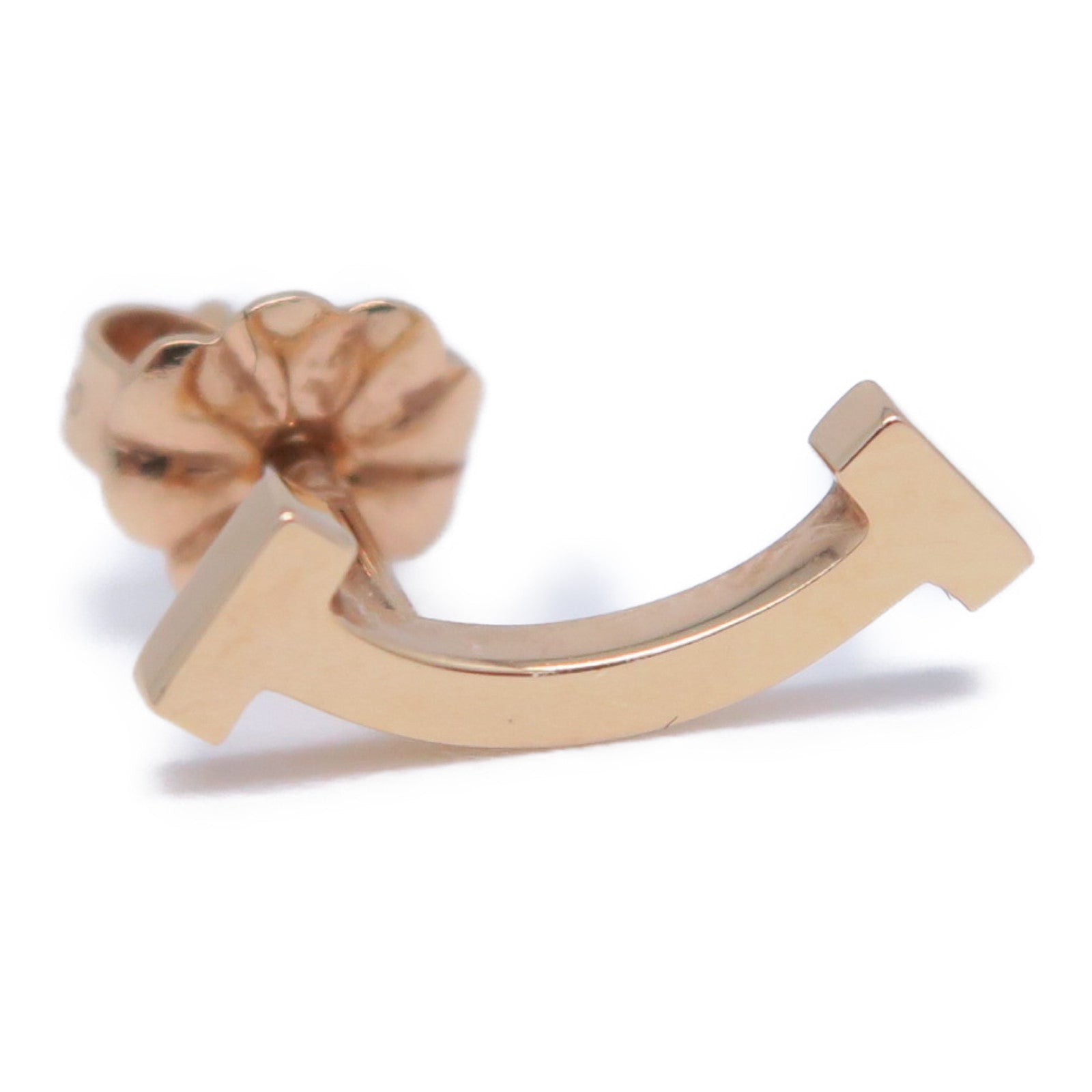 TIFFANY＆CO 18K玫瑰金T Smile耳環