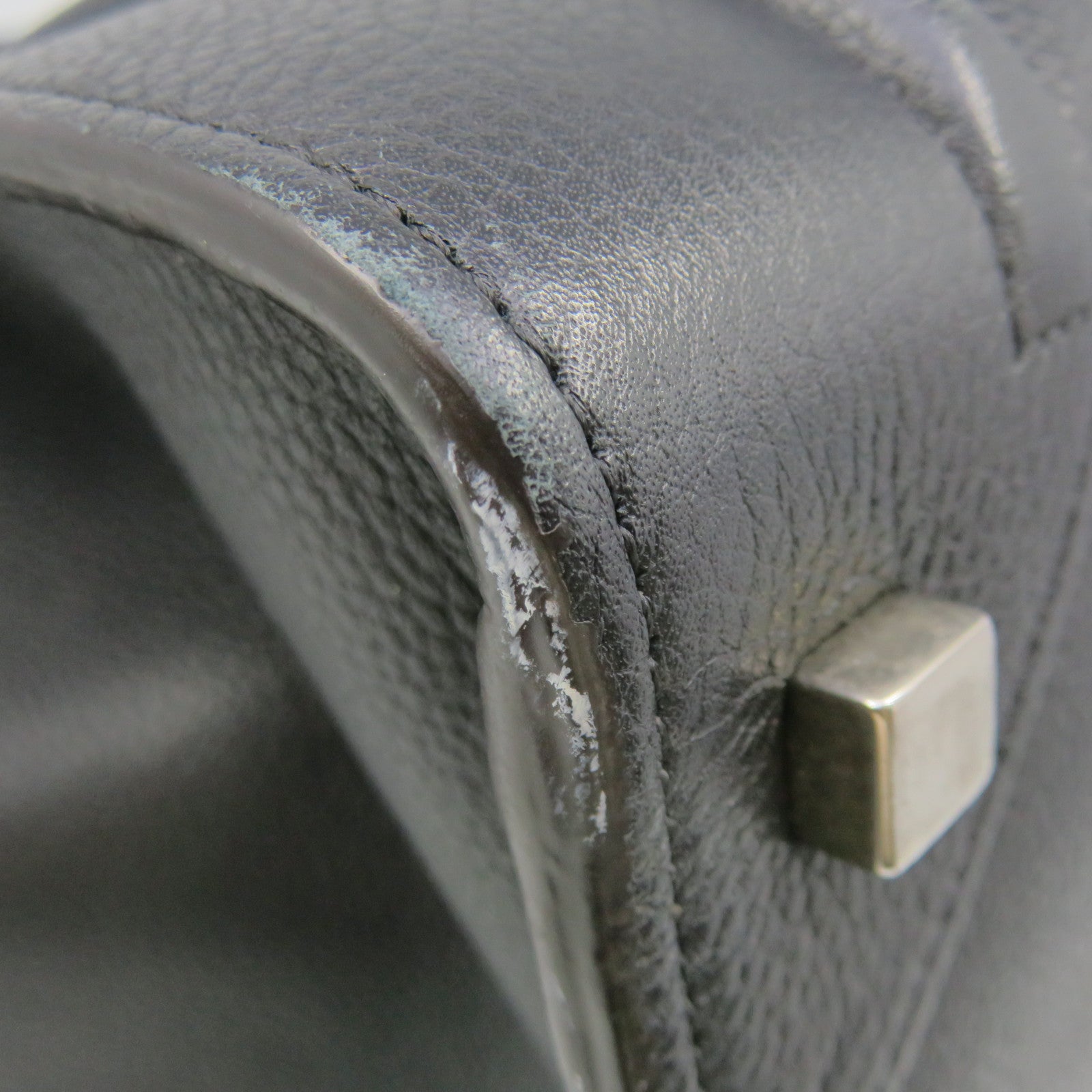 CELINE 牛皮皮革Mini Luggage手挽袋黑色