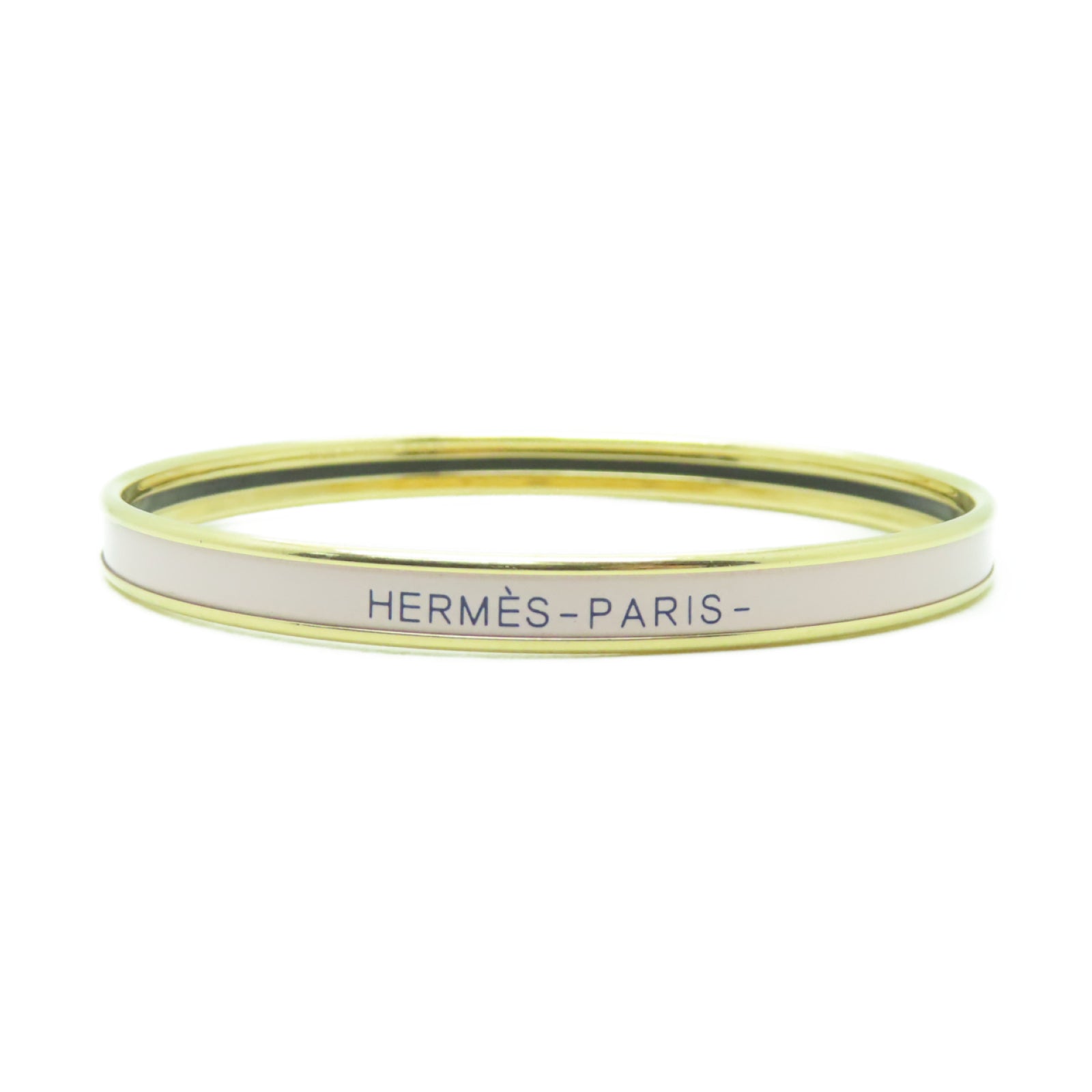 HERMES 金屬Uni Bangle手鐲粉紅色/金色