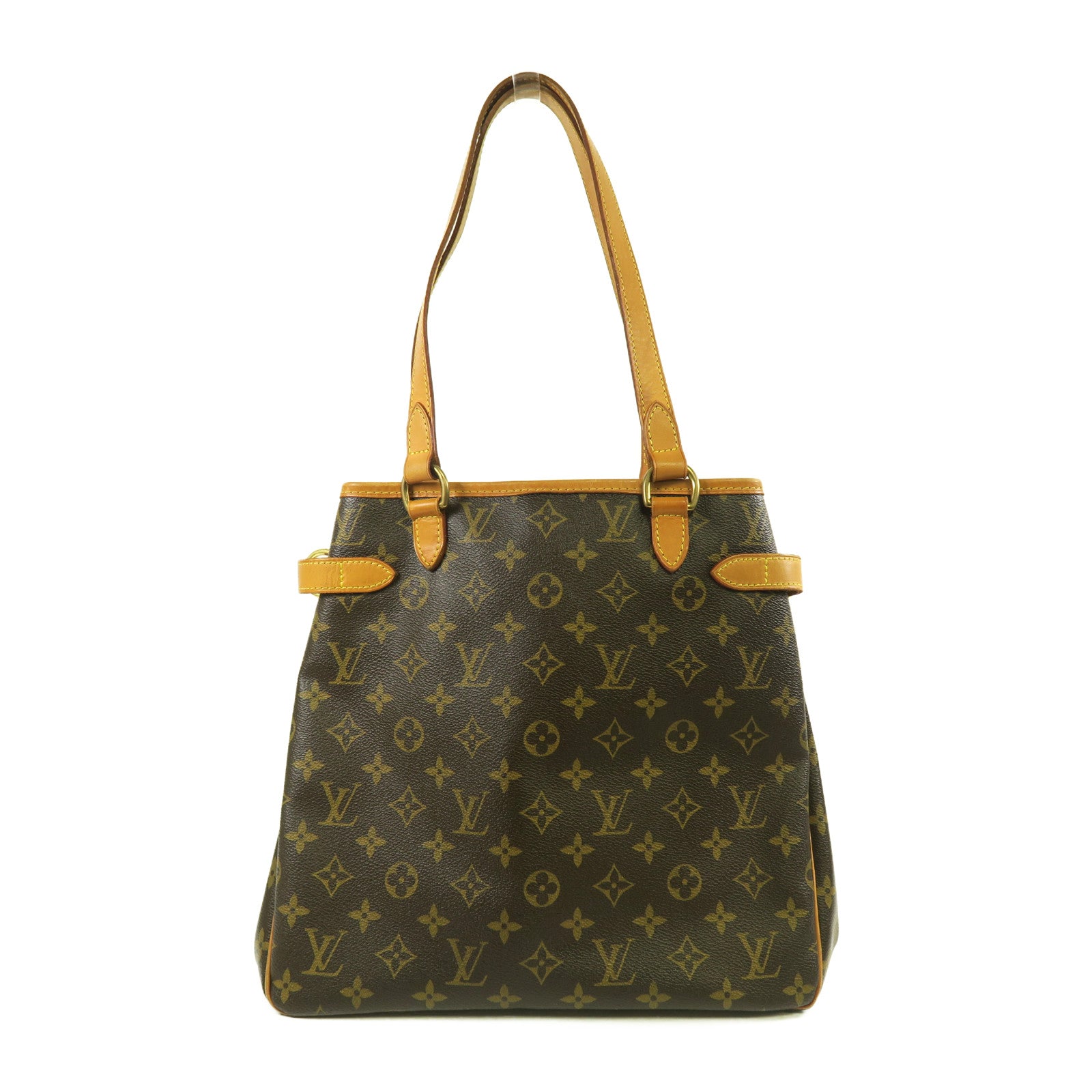 LOUIS VUITTON Monogram Batignolles Vertical金扣手挽袋啡色