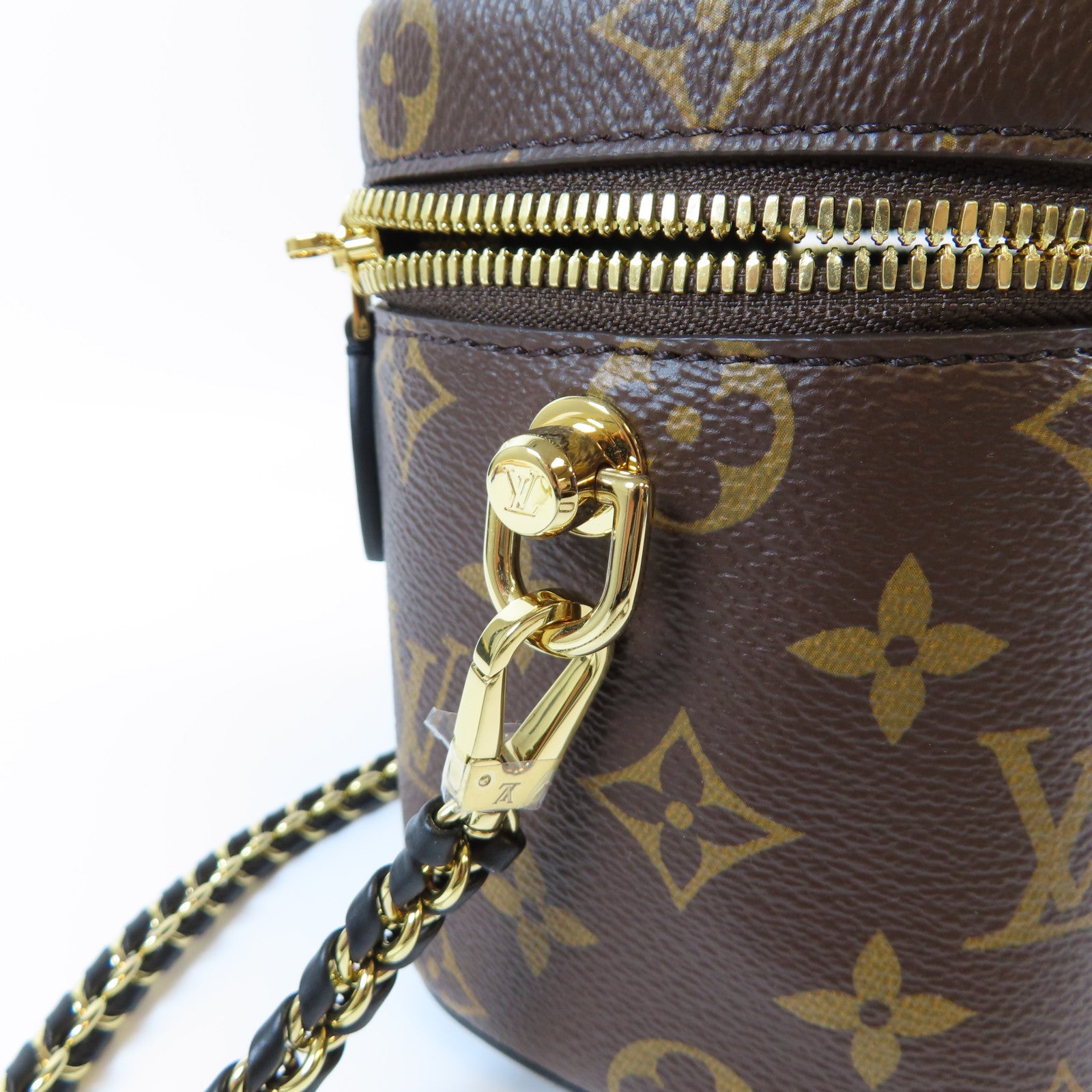 LOUIS VUITTON Monogram Reverse Vanity PM金扣手挽肩背兩用袋啡色