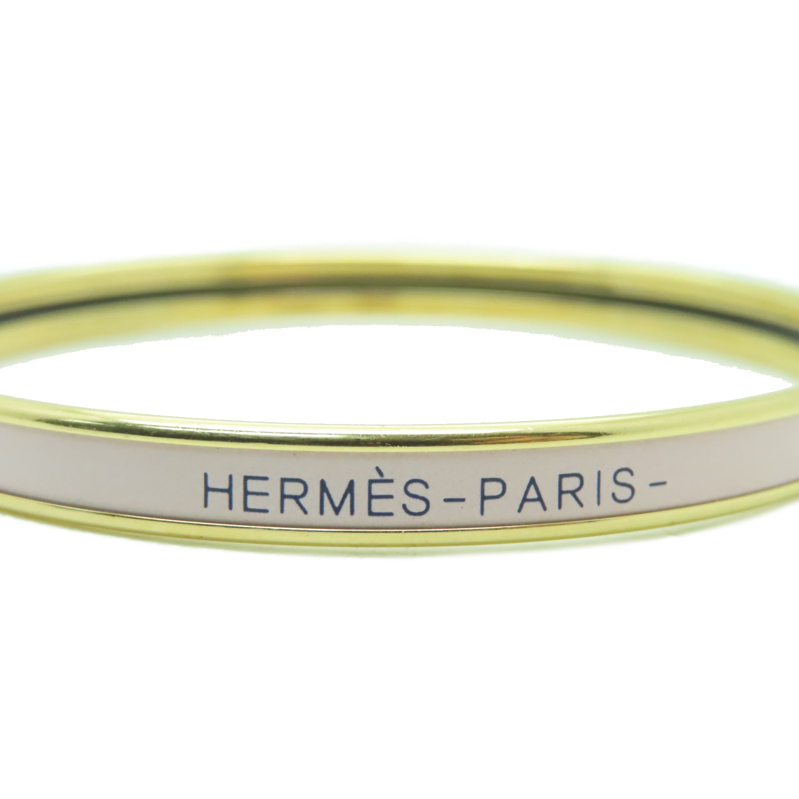 HERMES 金屬Uni Bangle手鐲粉紅色/金色
