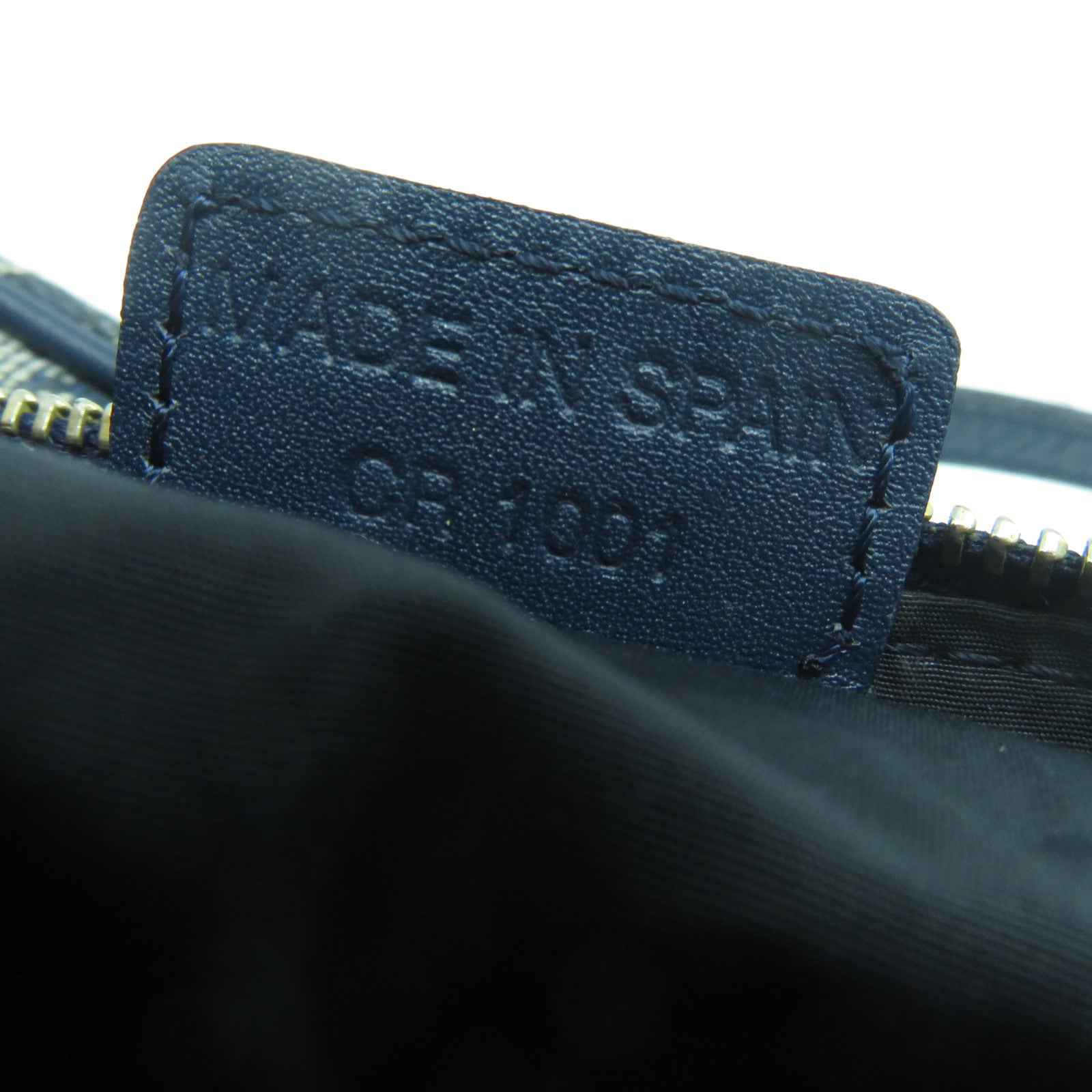Dior 帆布/皮革Shoulder Bag金扣肩背袋藍色