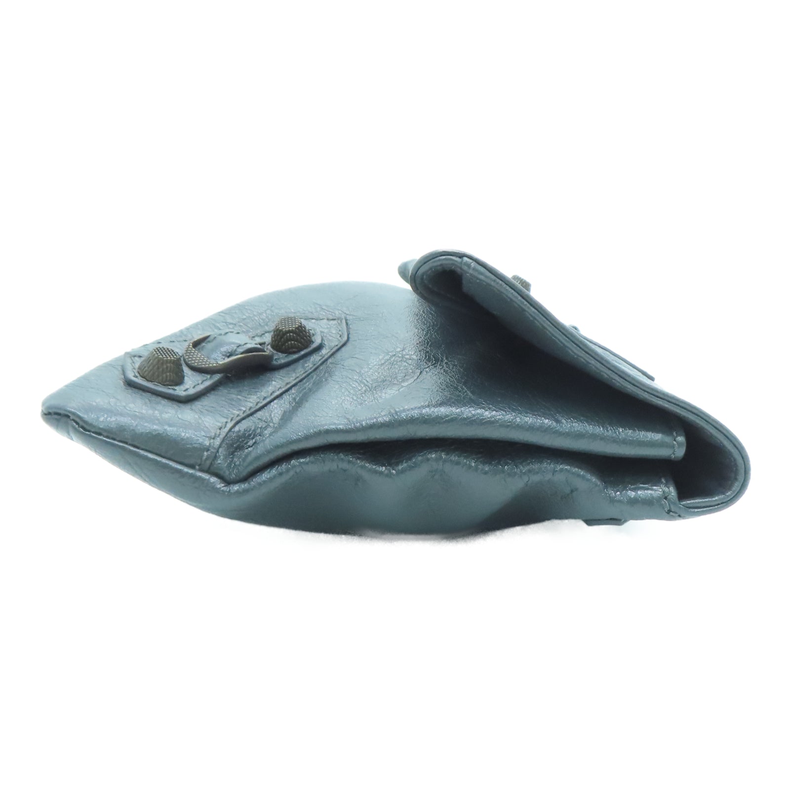 BALENCIAGA 牛皮皮革Clutch金扣手拿包灰色