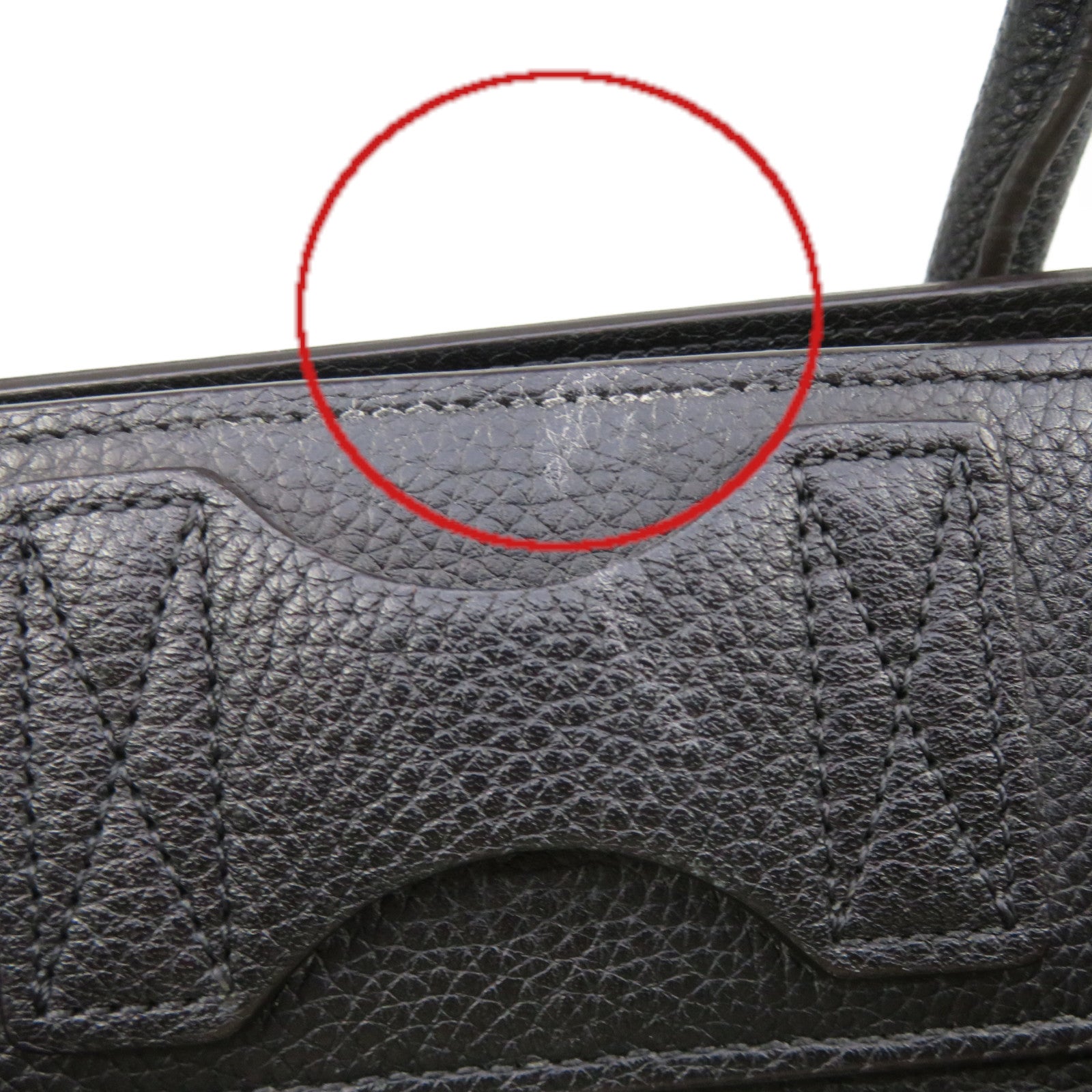 CELINE 牛皮皮革Mini Luggage手挽袋黑色