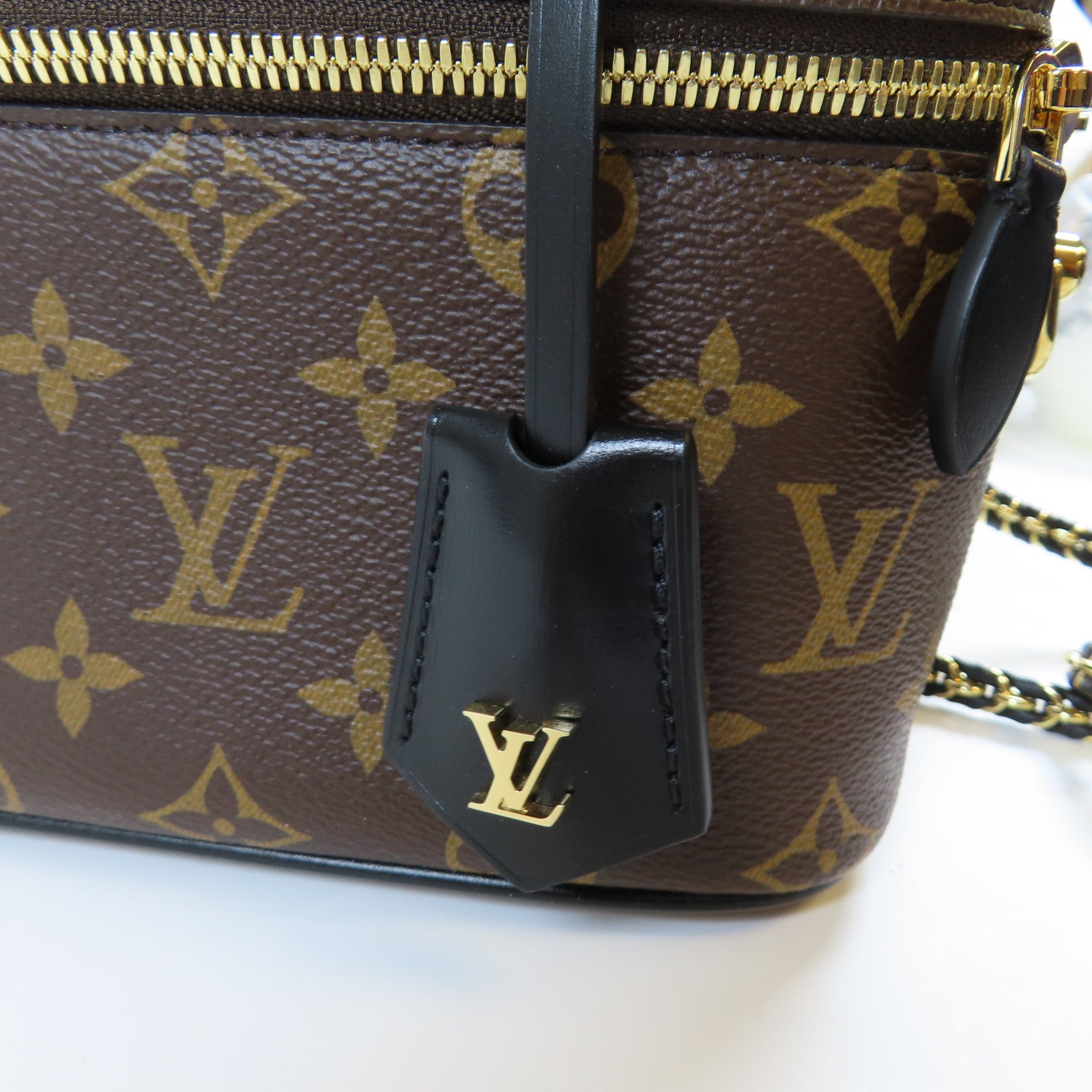 LOUIS VUITTON Monogram Reverse Vanity PM金扣手挽肩背兩用袋啡色
