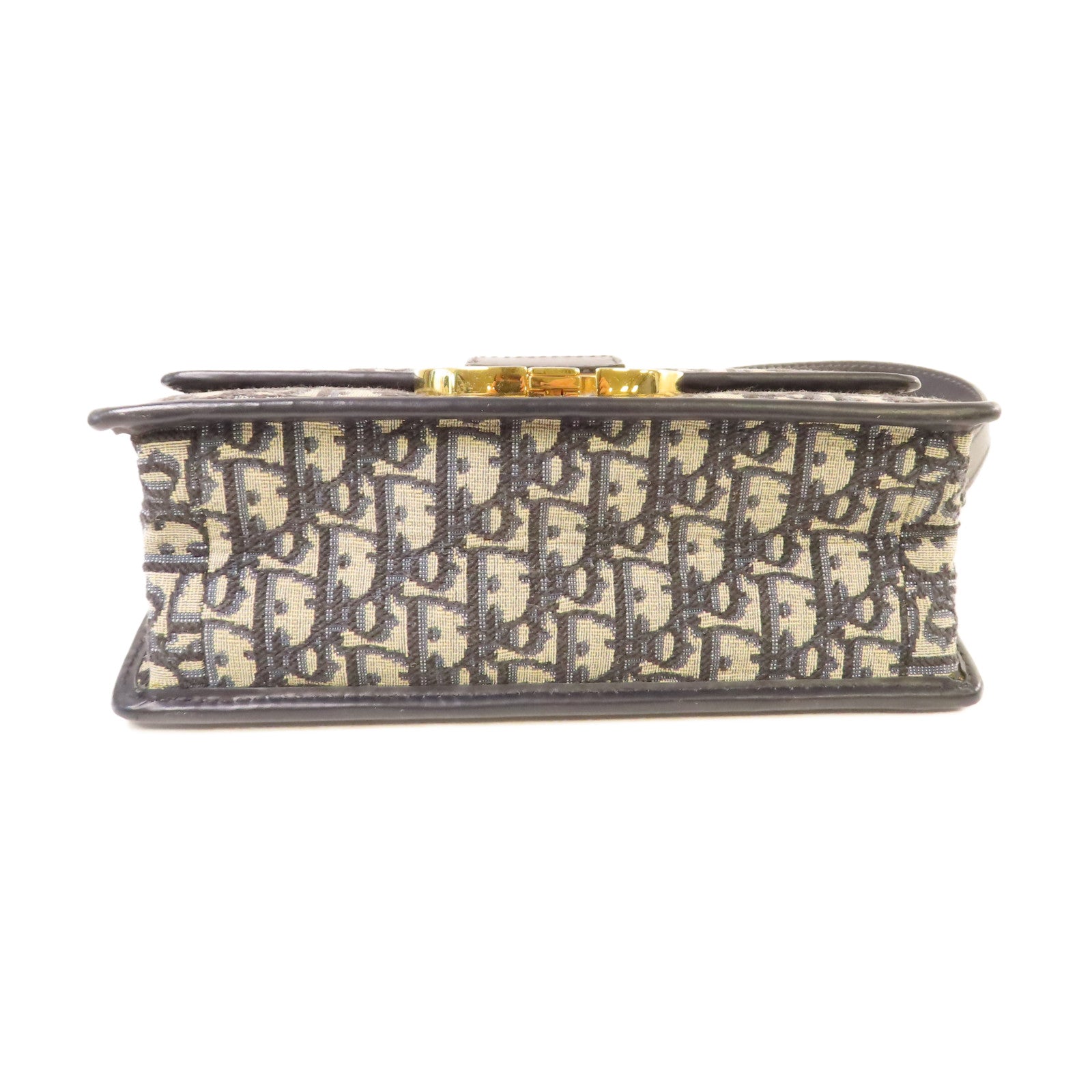 Dior Oblique帆布Chain Shoulder Bag金扣鏈帶肩背袋寶藍色/啡色