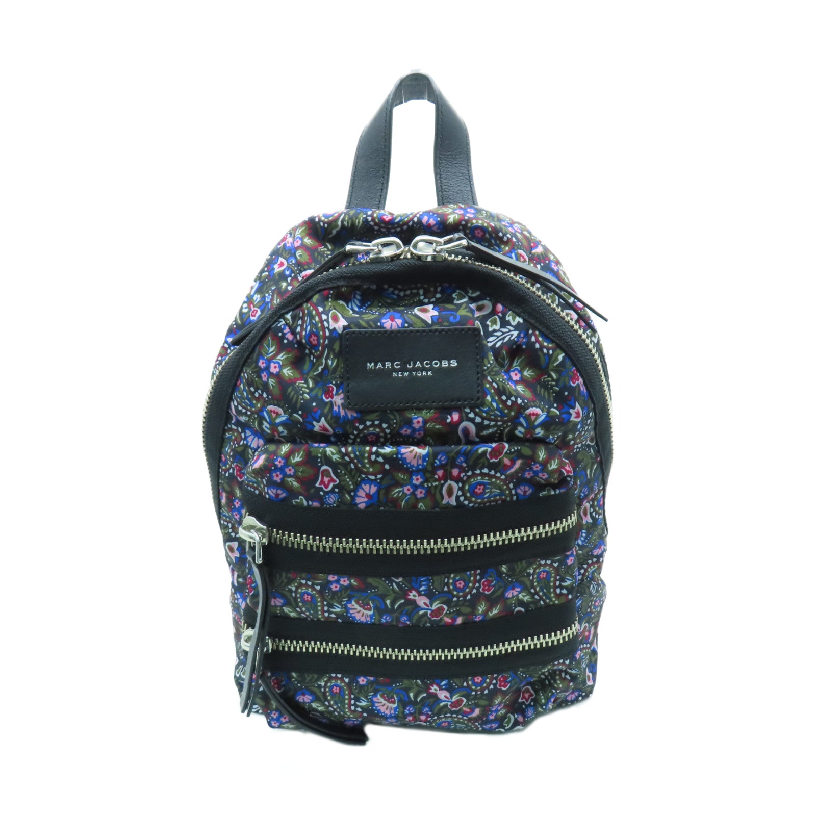 MARC JACOBS Nylon Backpack Silver Buckle Backpack Khaki