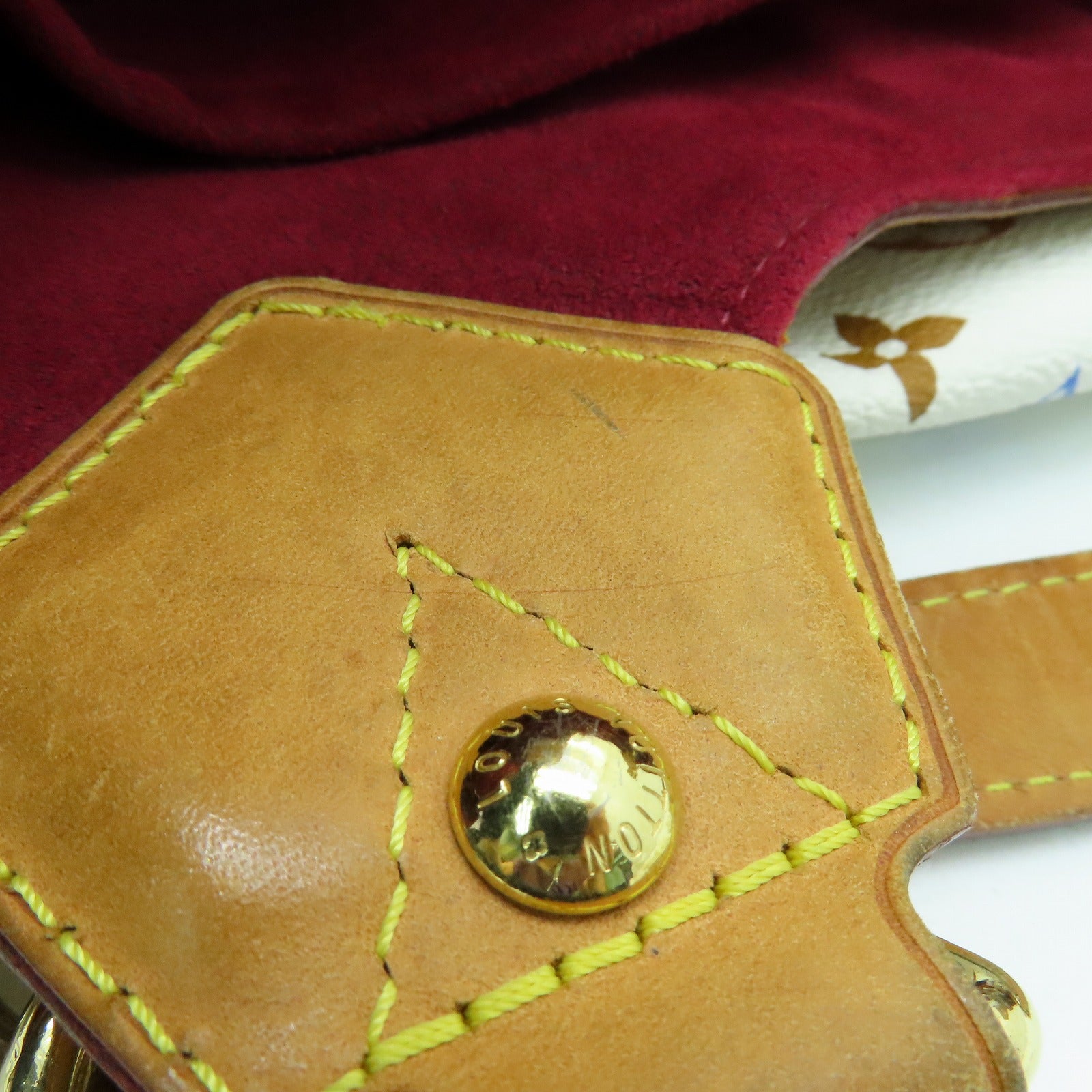 LOUIS VUITTON Monogram Multicolore Ursula金扣肩背袋白色彩色