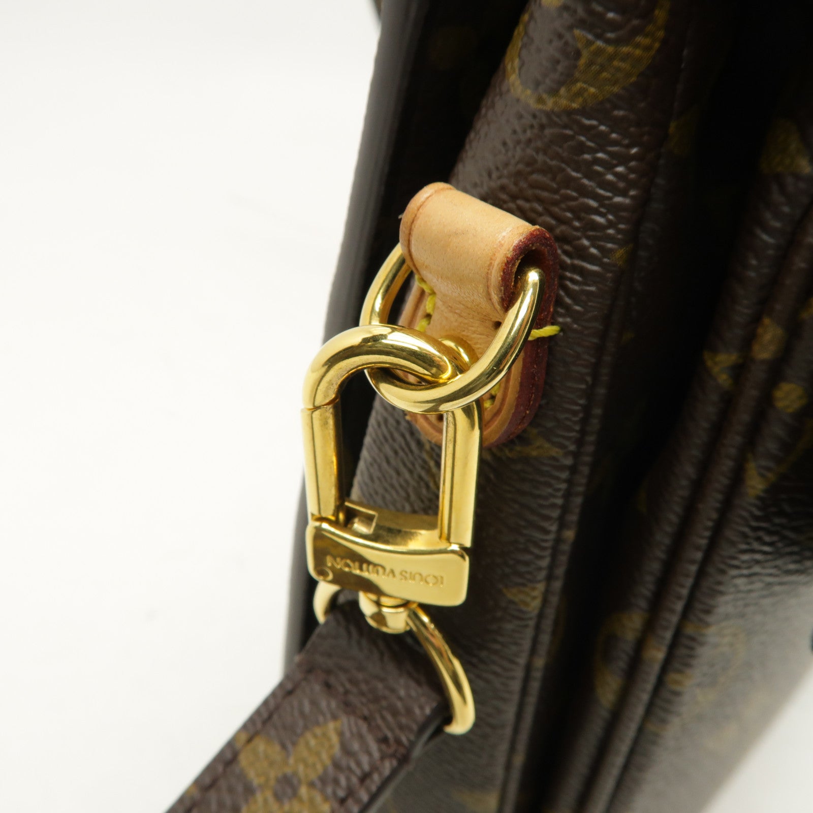 LOUIS VUITTON Monogram Pochette Metis MM金扣手挽肩背兩用袋棕色