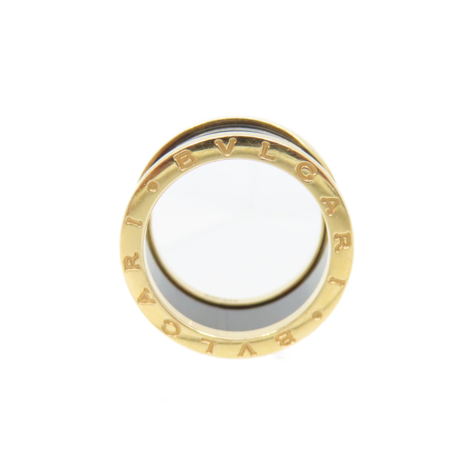 BVLGARI 【激減優惠】18K黃金/陶瓷B Zero Ring戒指#58