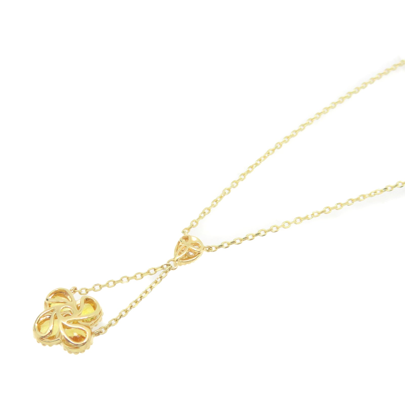 JEWELRY 【激減優惠】18K黃金/1.13ct黃寶石/0.07ct鑽石Yellow Sapphire Necklace項鏈