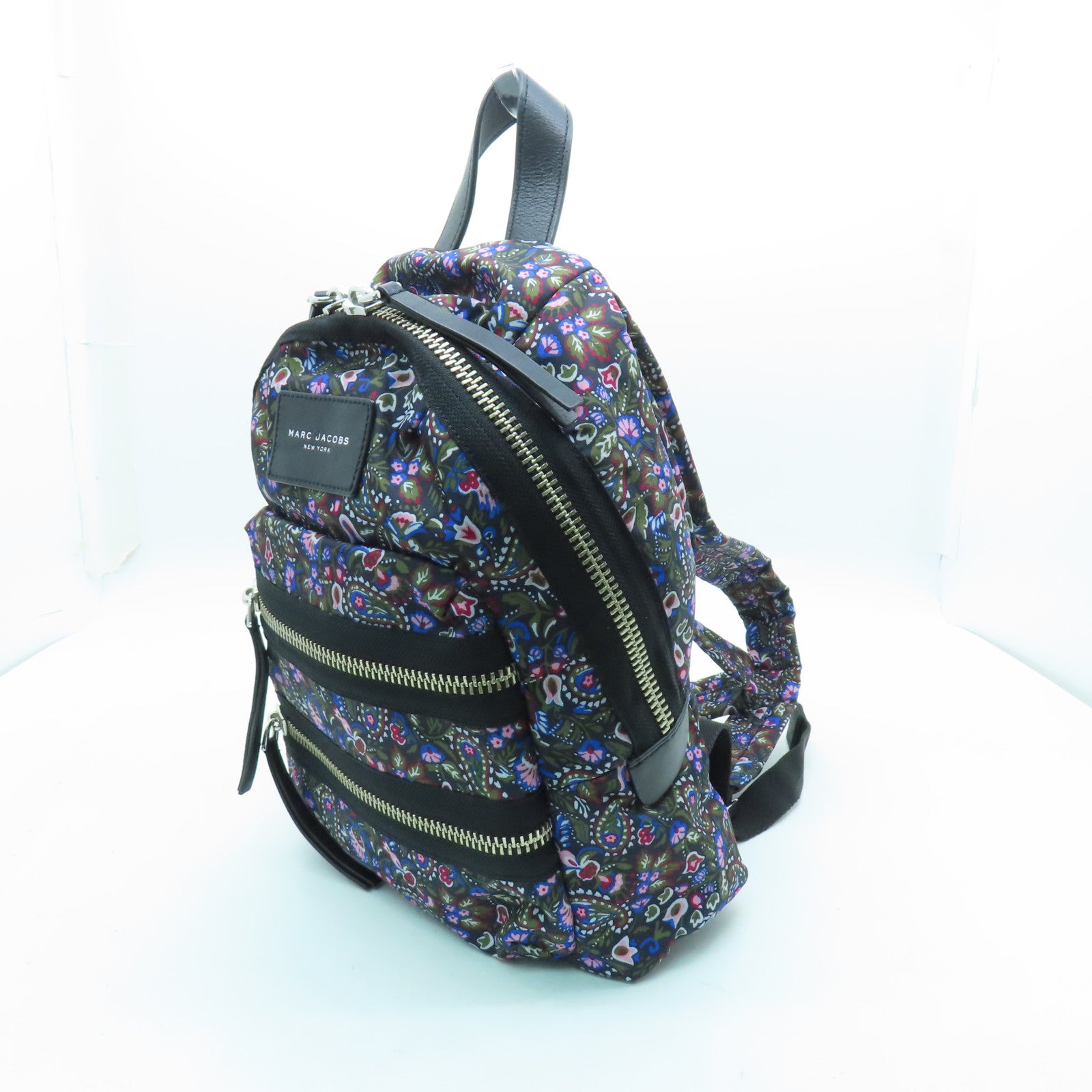 MARC JACOBS Nylon Backpack Silver Buckle Backpack Khaki