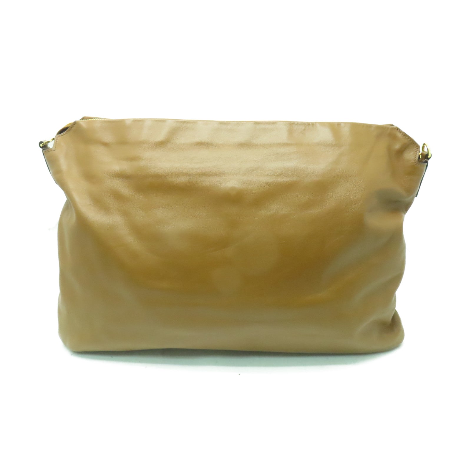 Miu Miu 牛皮皮革Shoulder Bag金扣肩背袋棕色