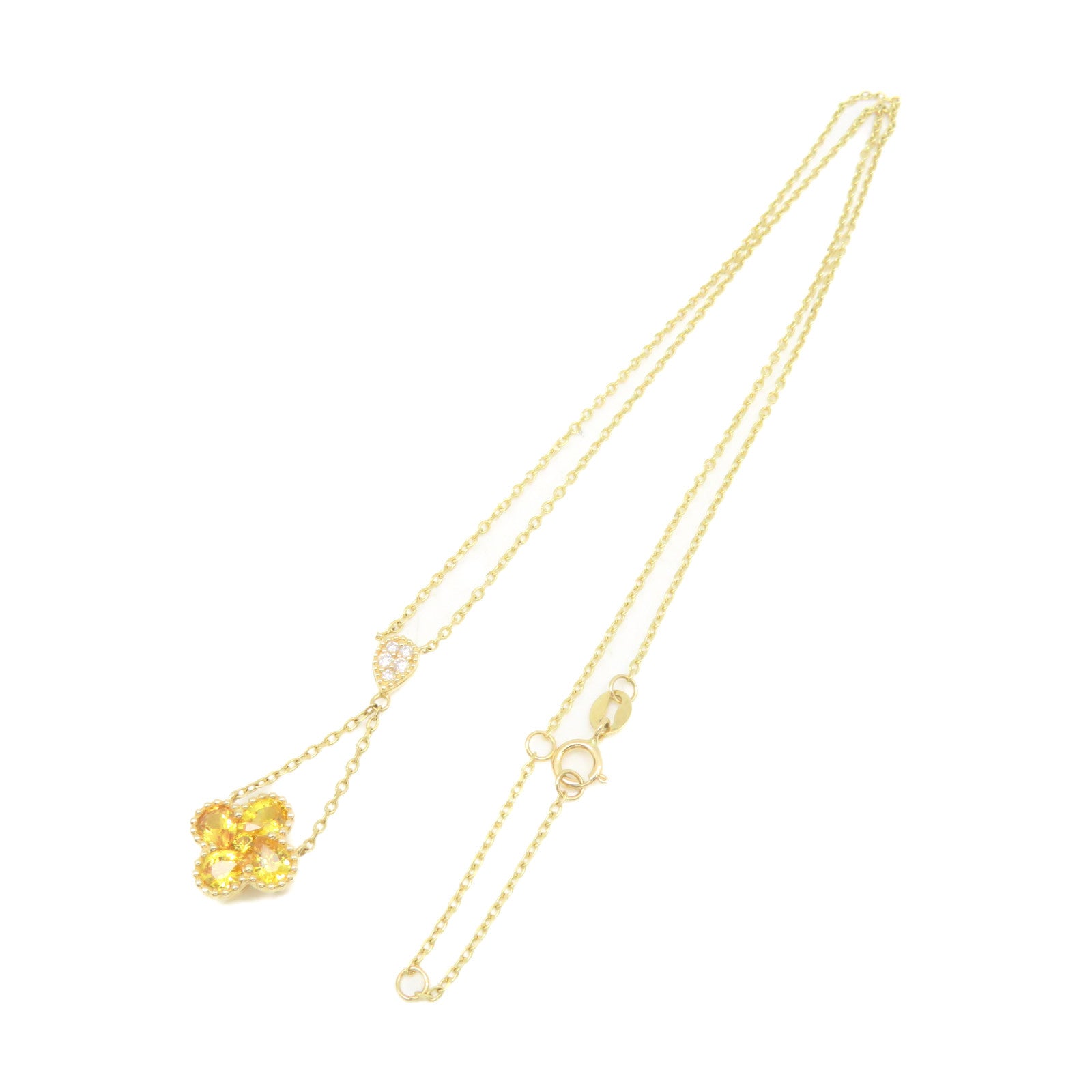 JEWELRY 【激減優惠】18K黃金/1.13ct黃寶石/0.07ct鑽石Yellow Sapphire Necklace項鏈
